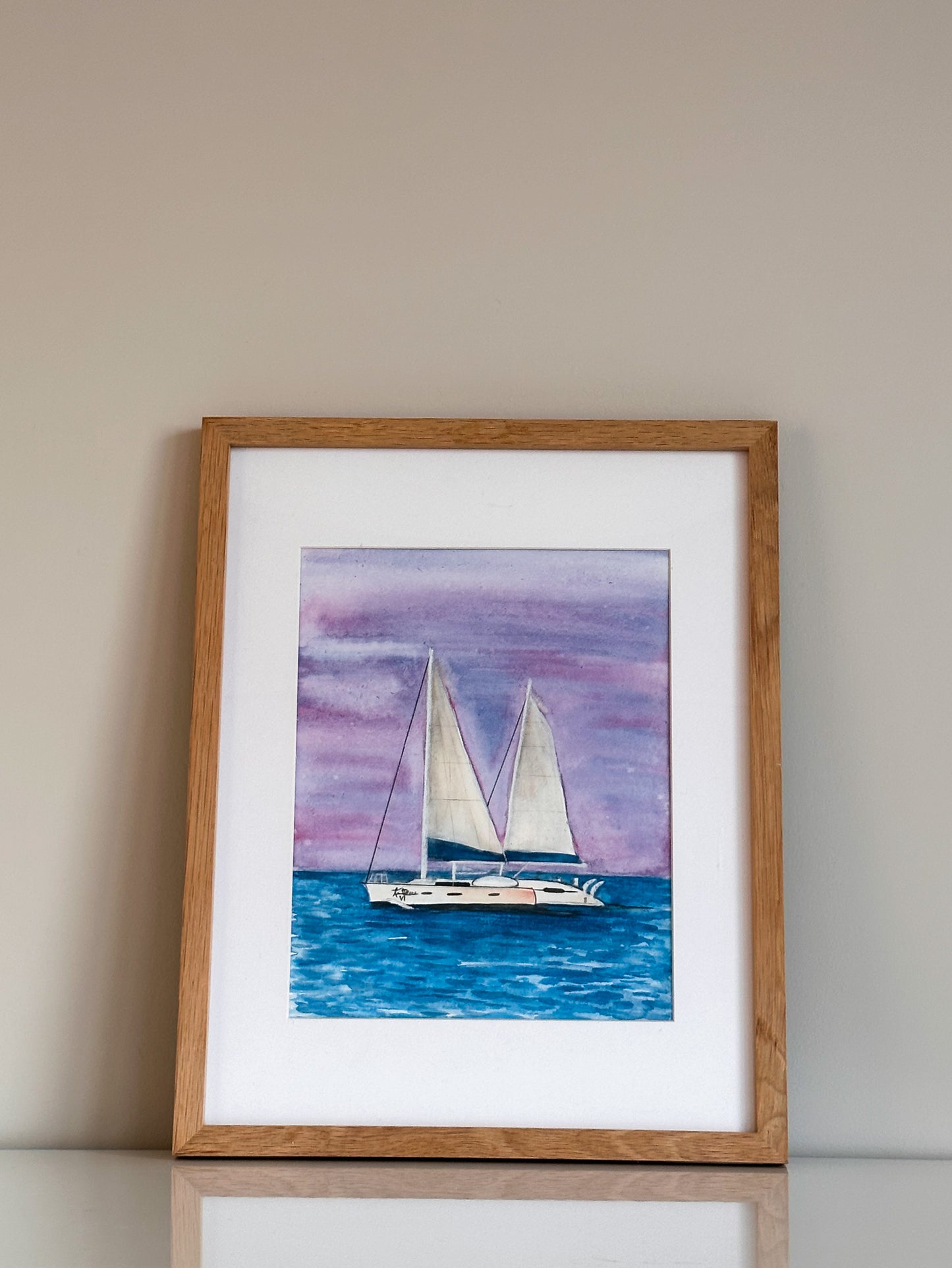 Sailboat Watercolour Painting