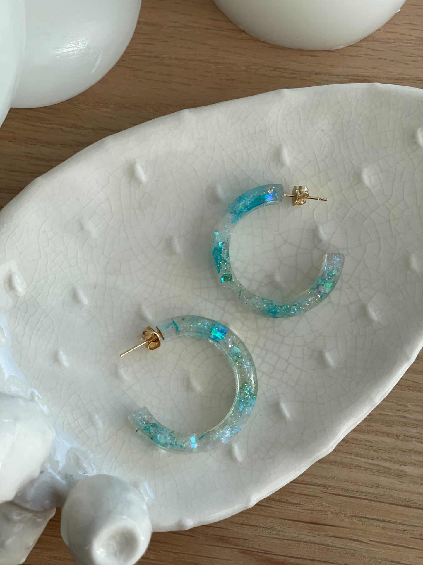 Turquoise Hoops