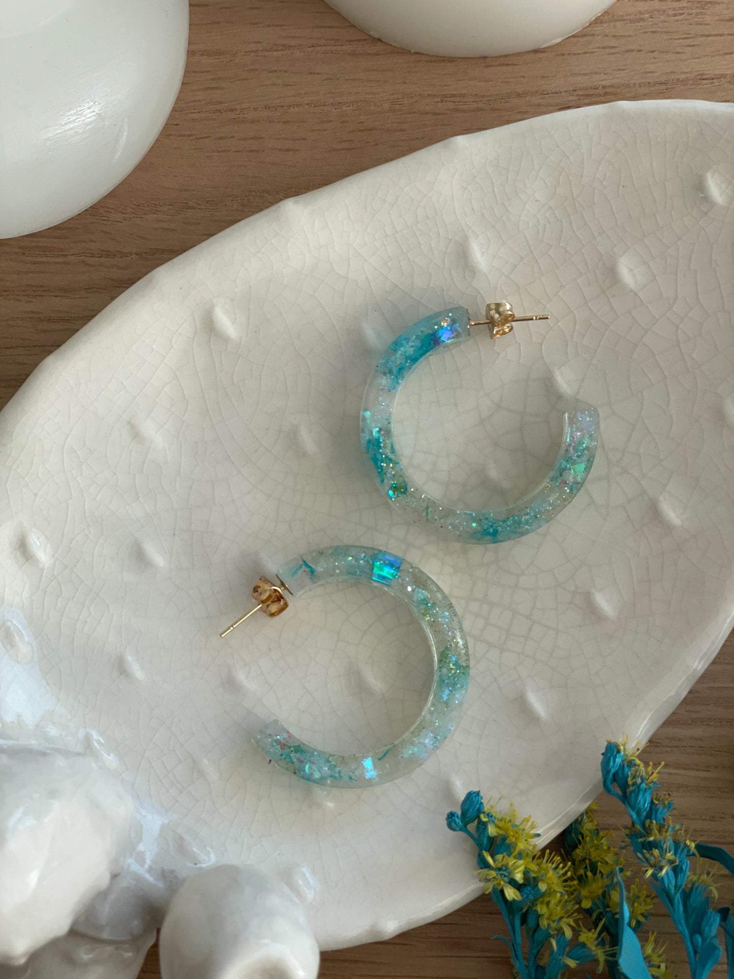 Turquoise Hoops