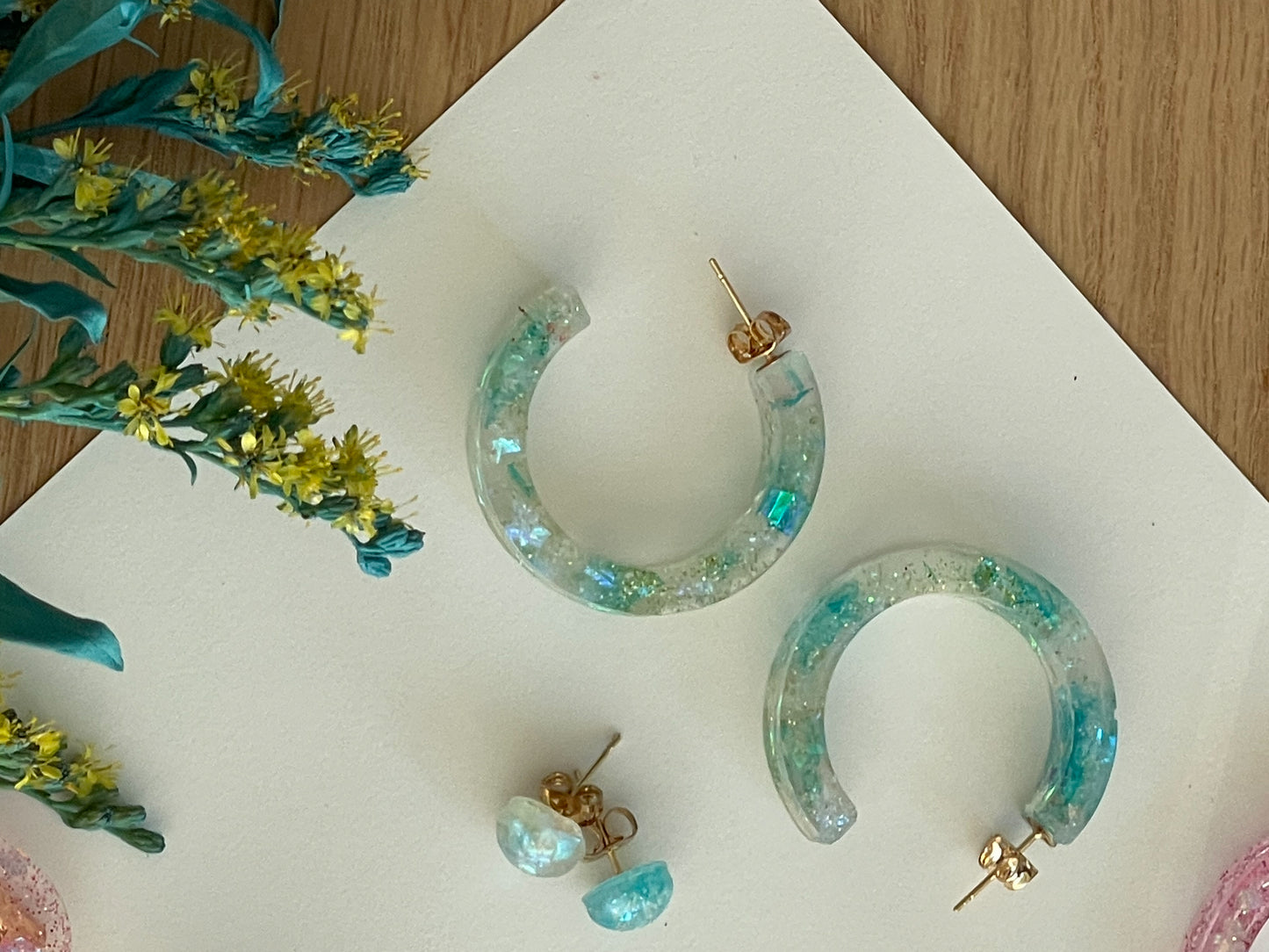 Turquoise Hoops