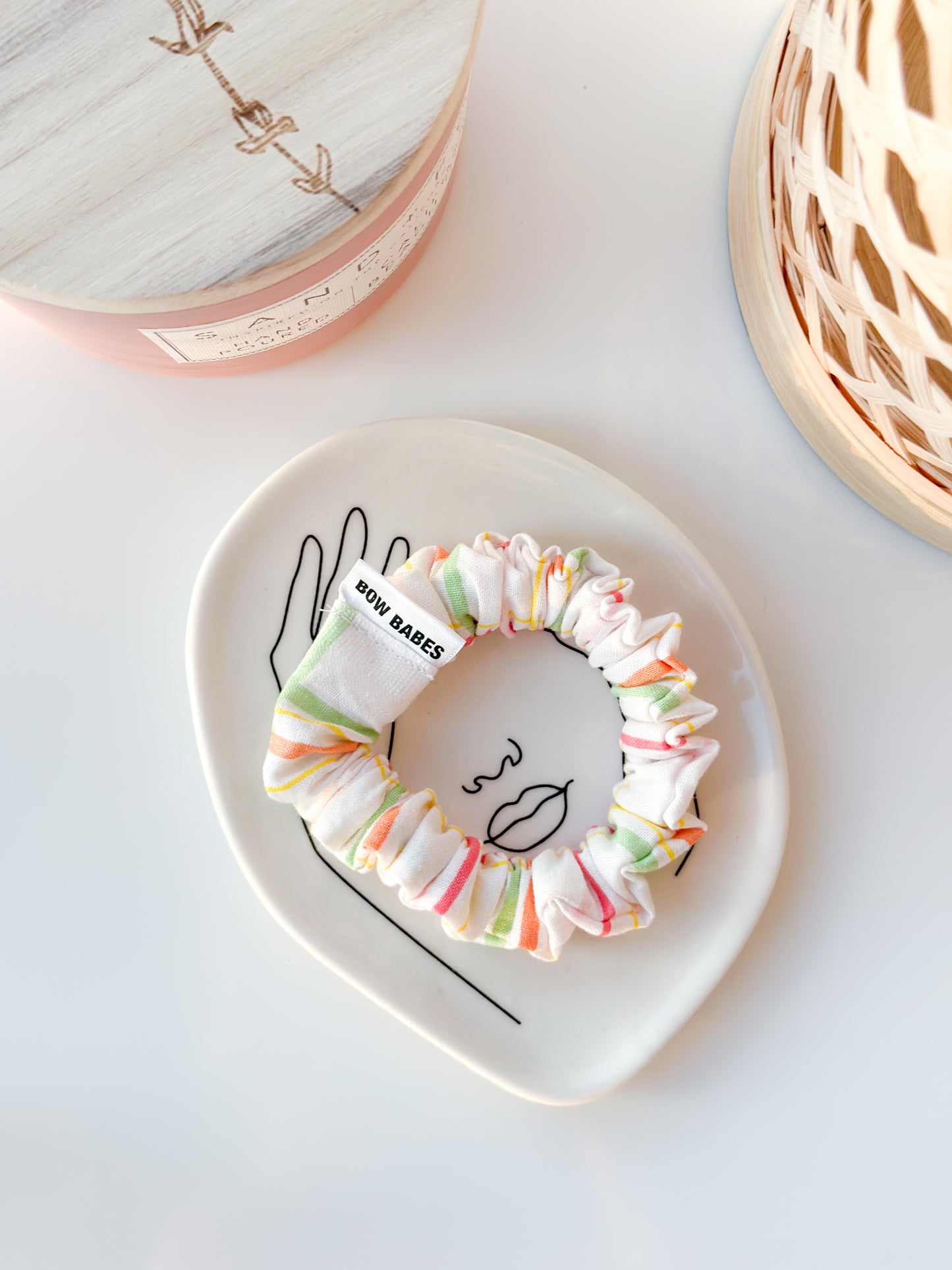 Colorful Check Print Scrunchie
