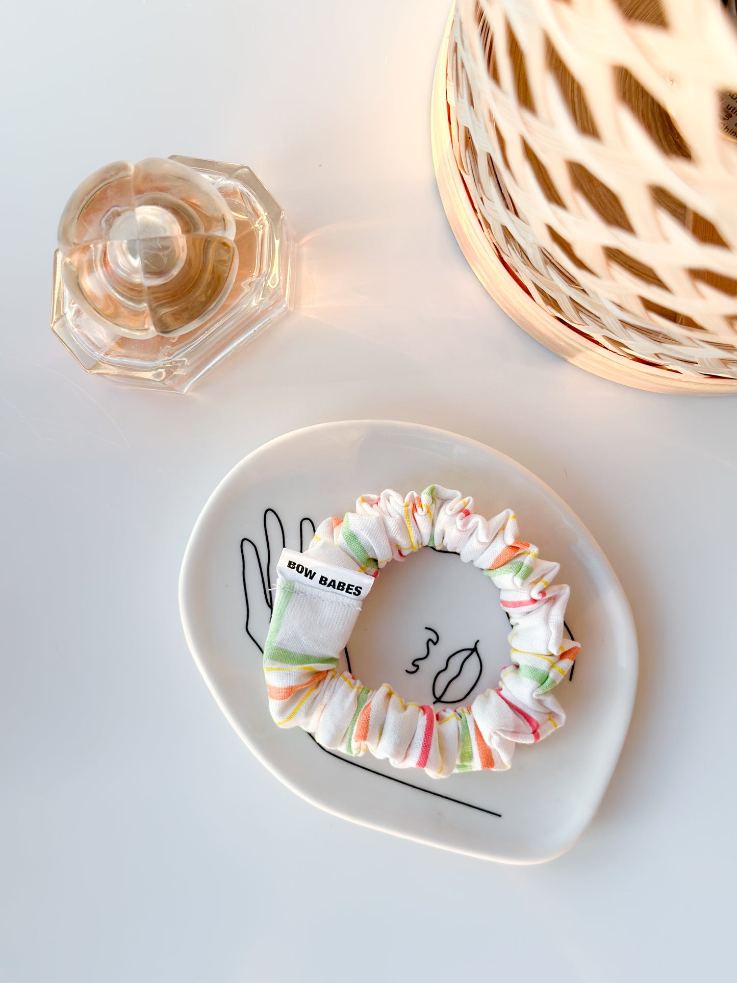 Colorful Check Print Scrunchie