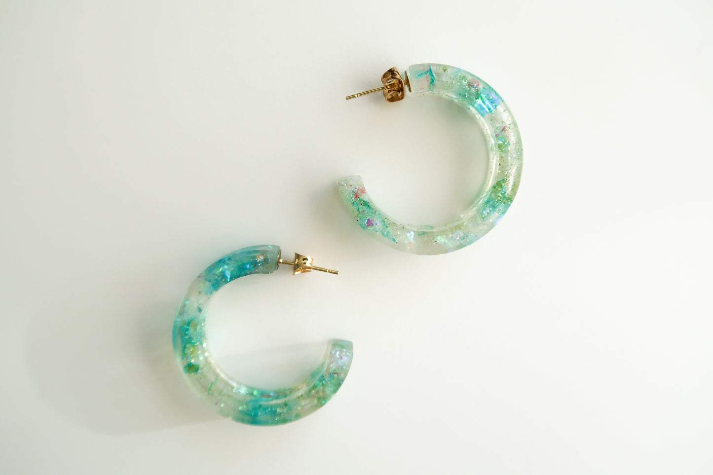 Turquoise Hoops