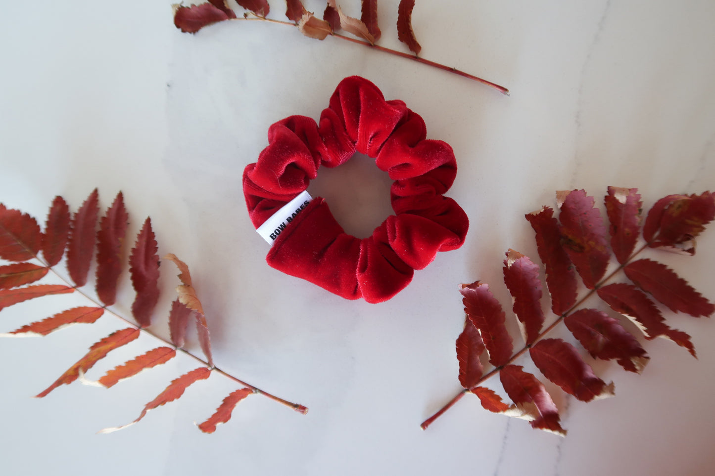 Ruby Red Velvet Mini Scrunchie