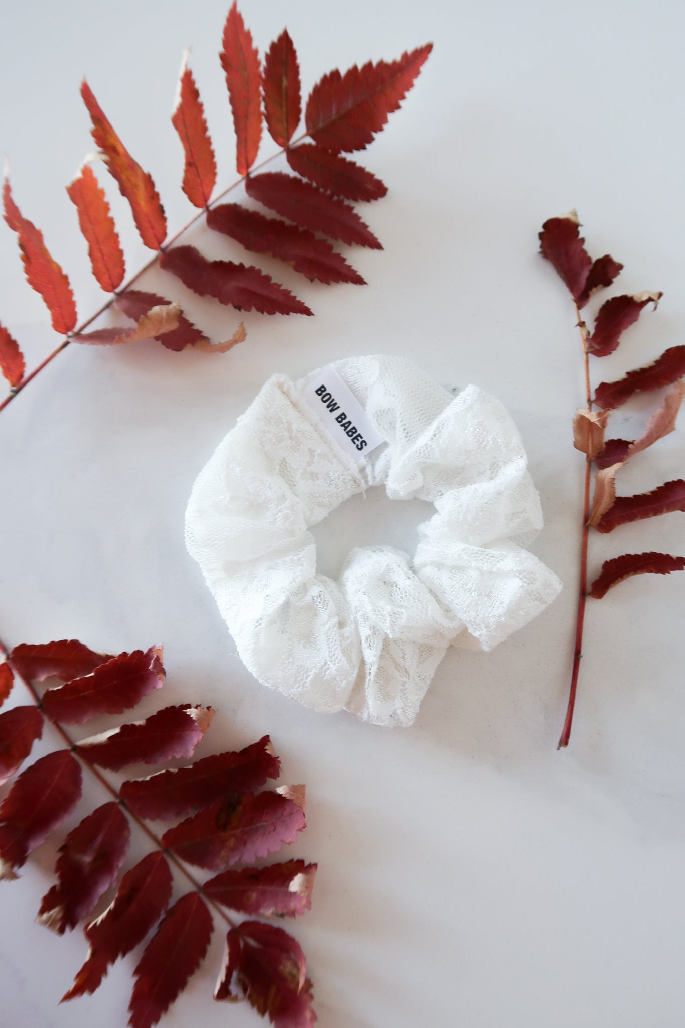 White Lace Scrunchie