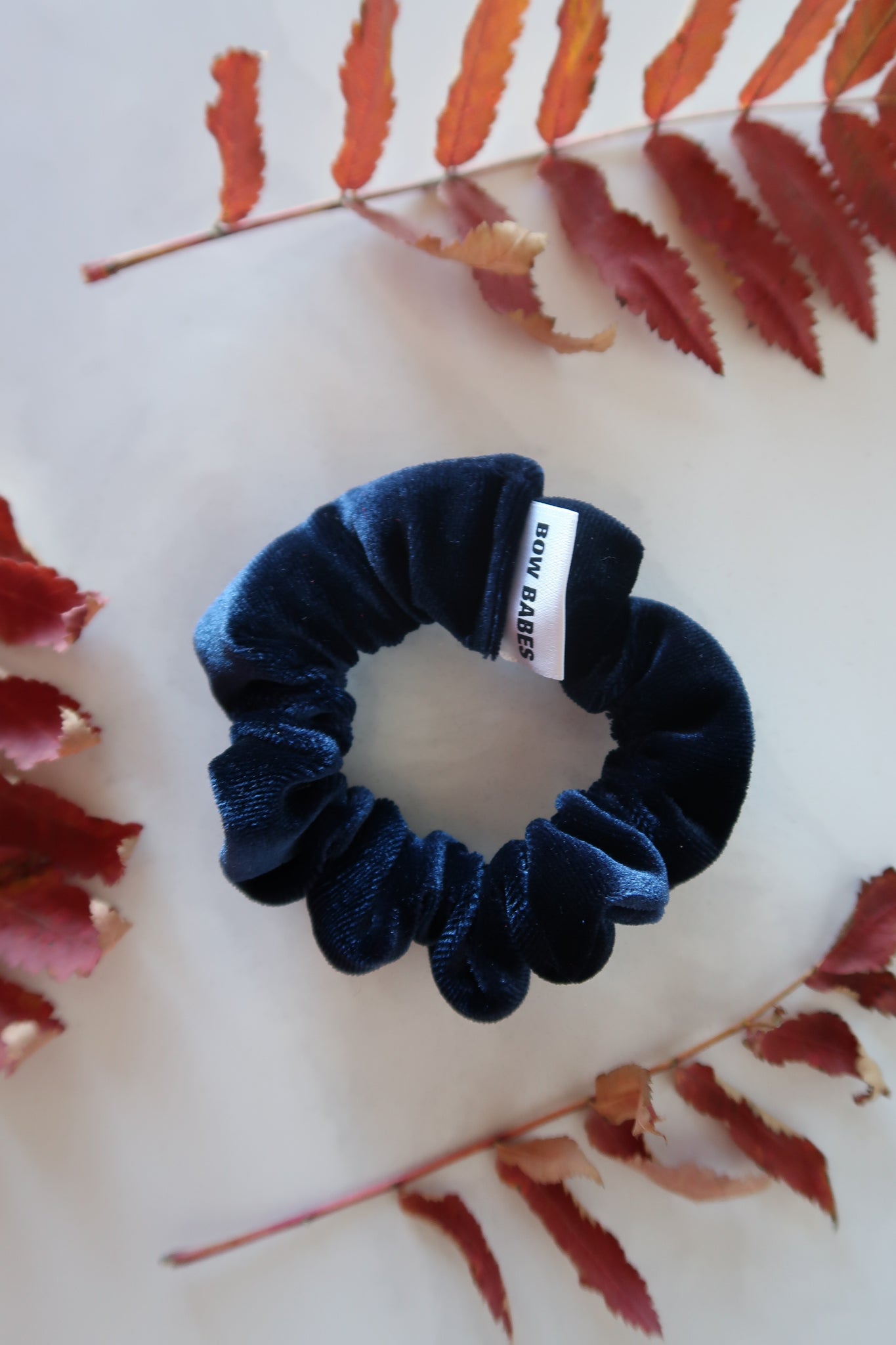 Royal Blue Velvet Mini Scrunchie