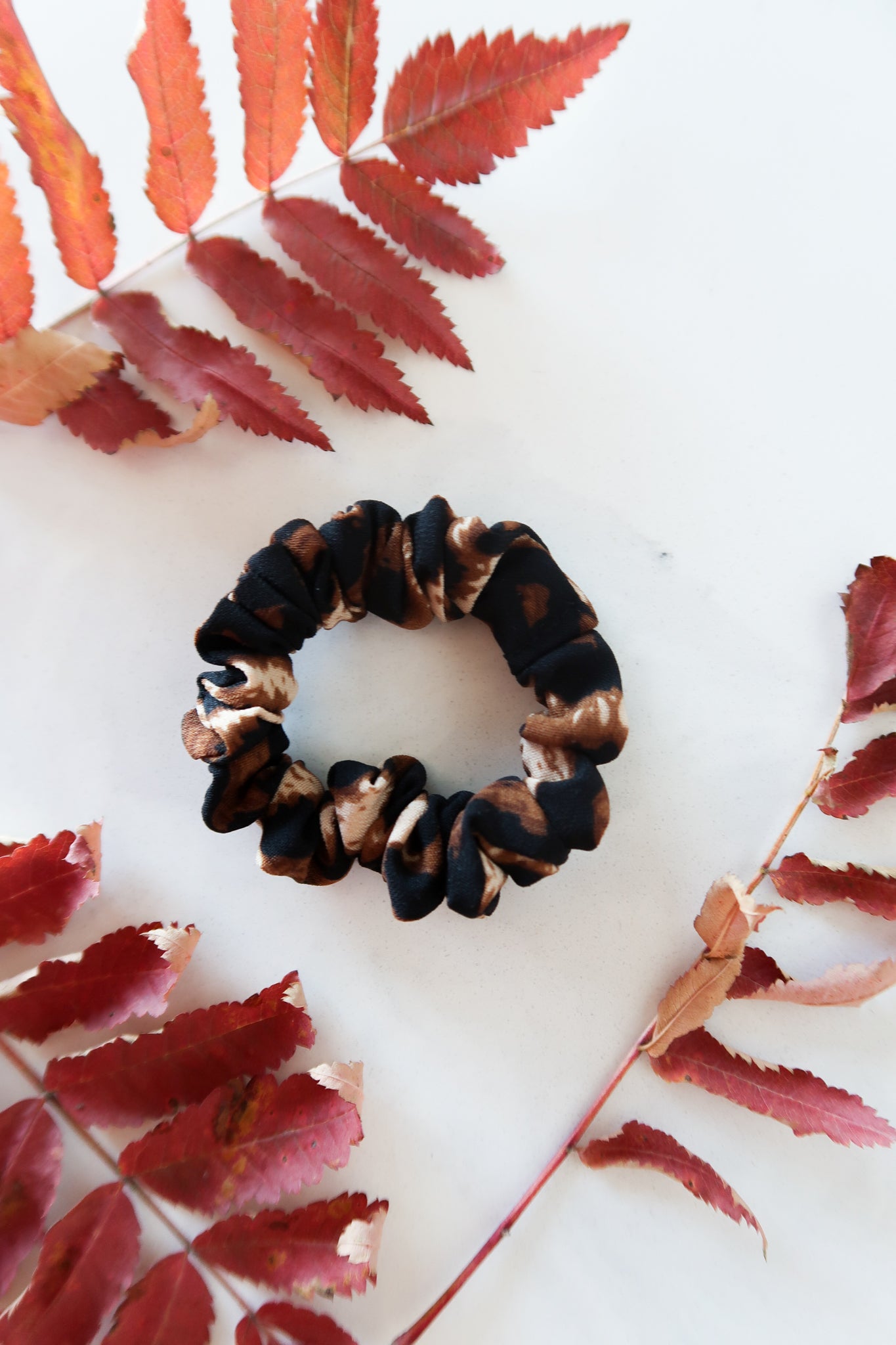 Leopard Print Mini Scrunchie