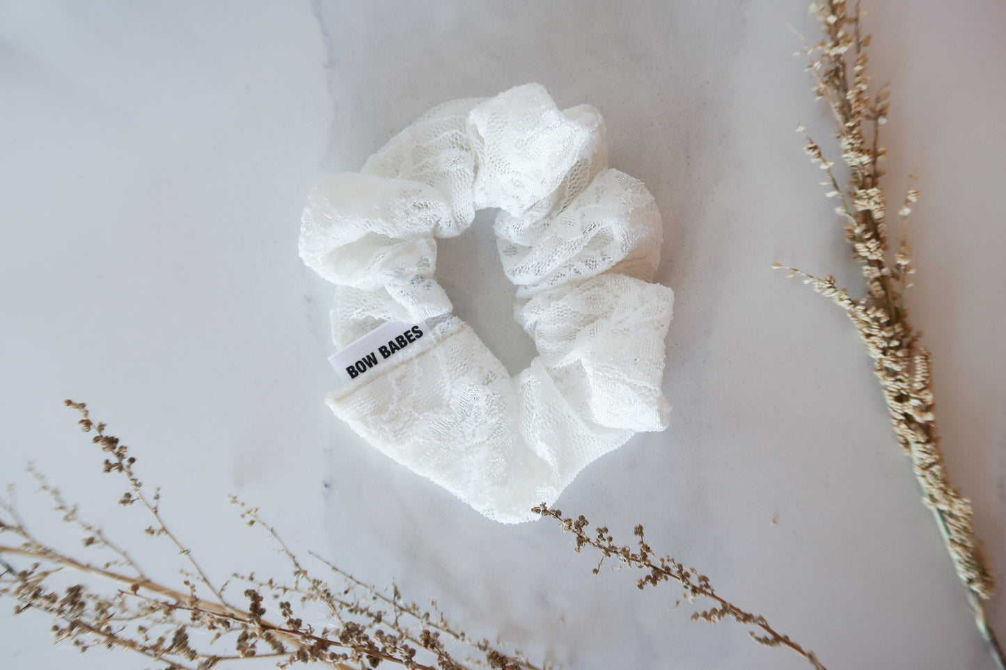 White Lace Scrunchie