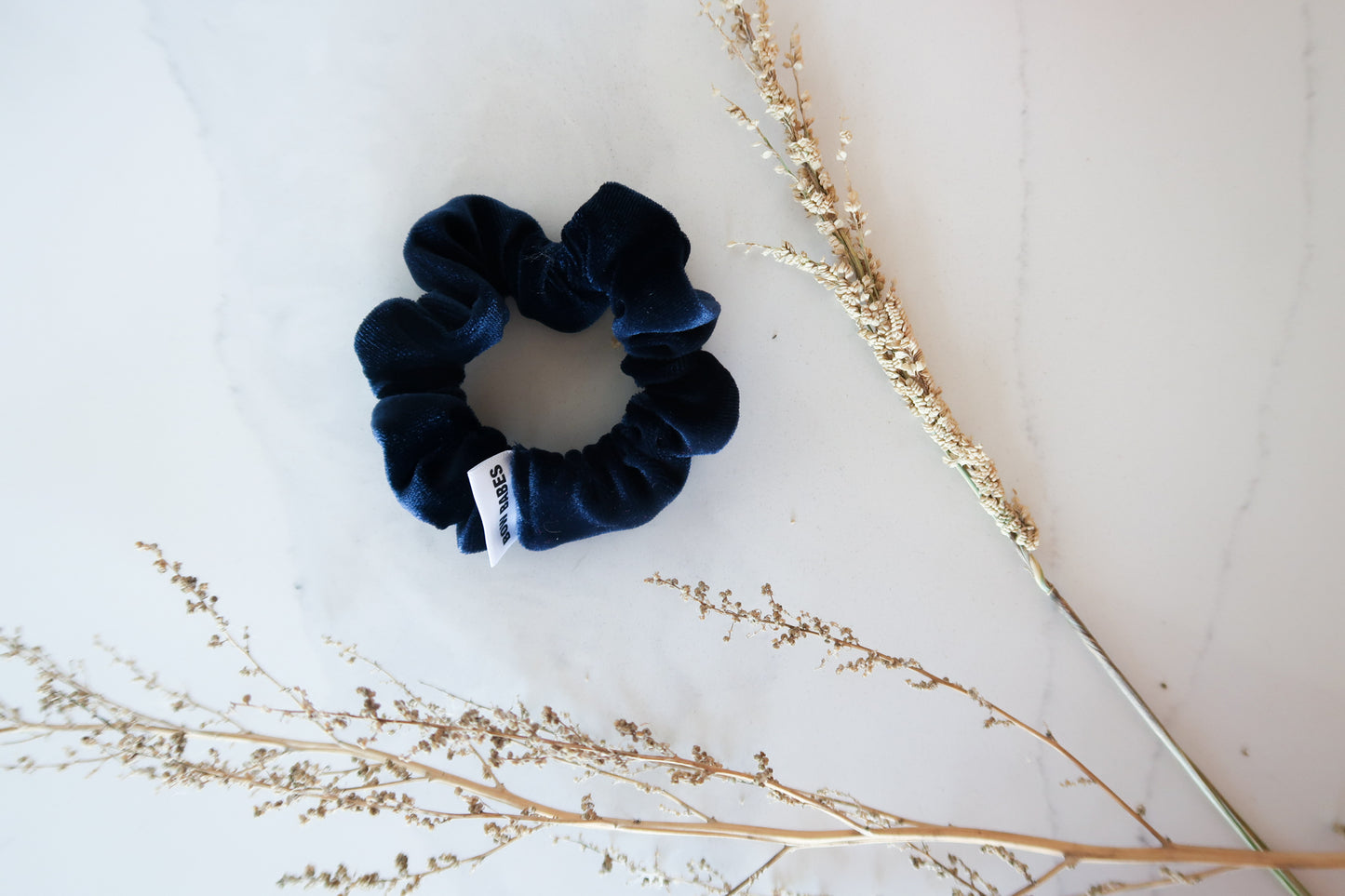 Royal Blue Velvet Mini Scrunchie