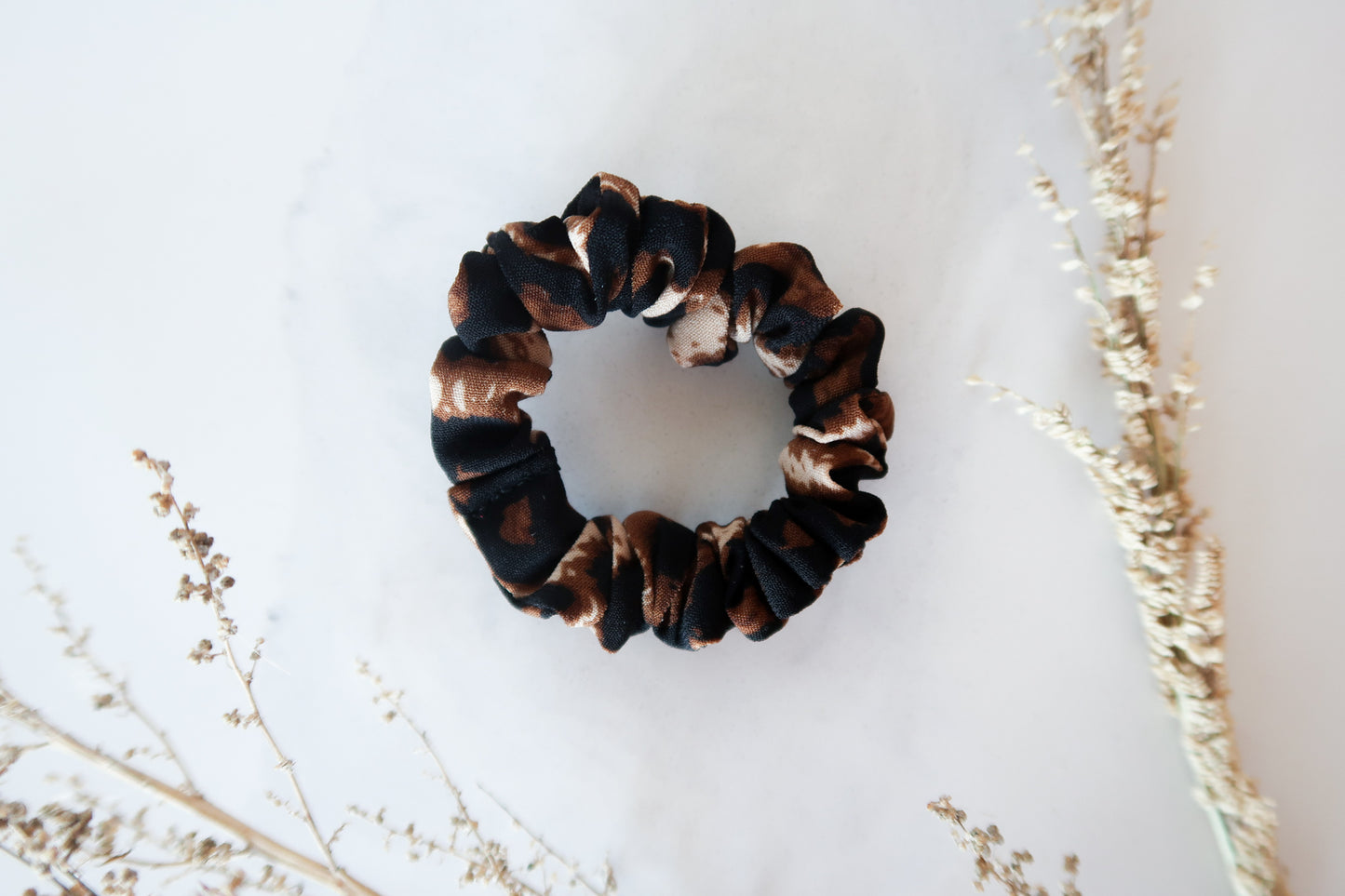 Leopard Print Mini Scrunchie