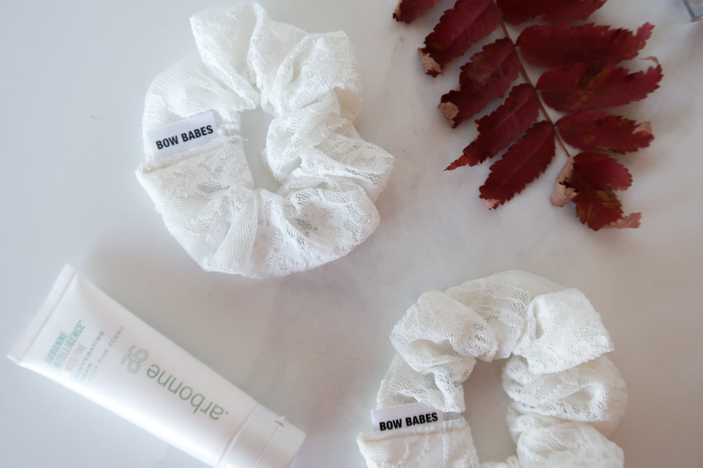 White Lace Scrunchie