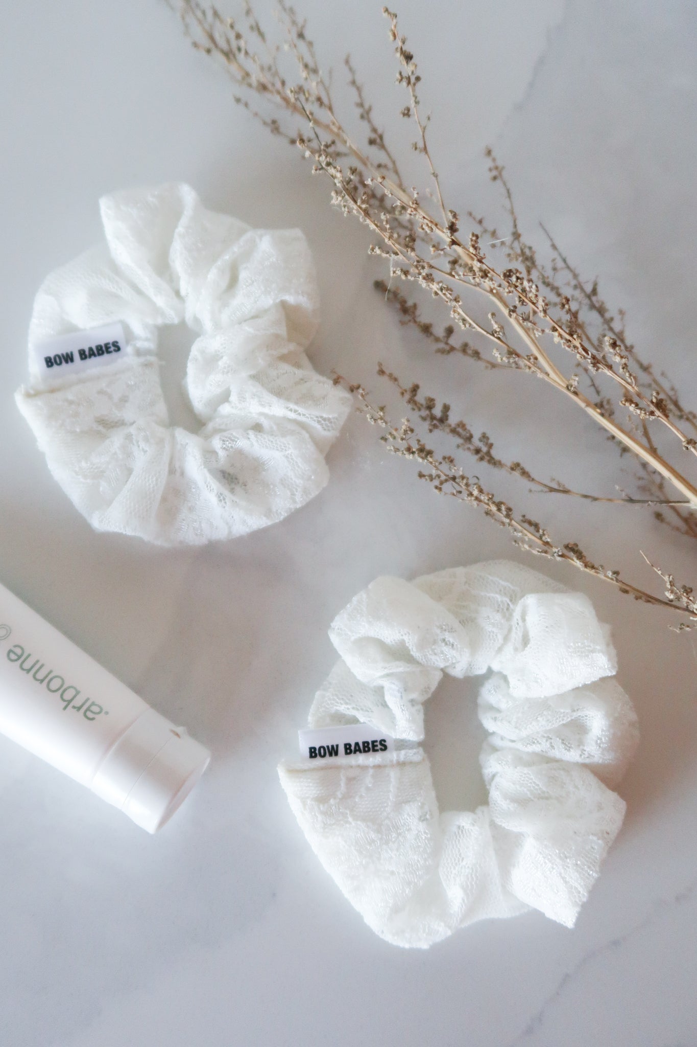 White Lace Scrunchie