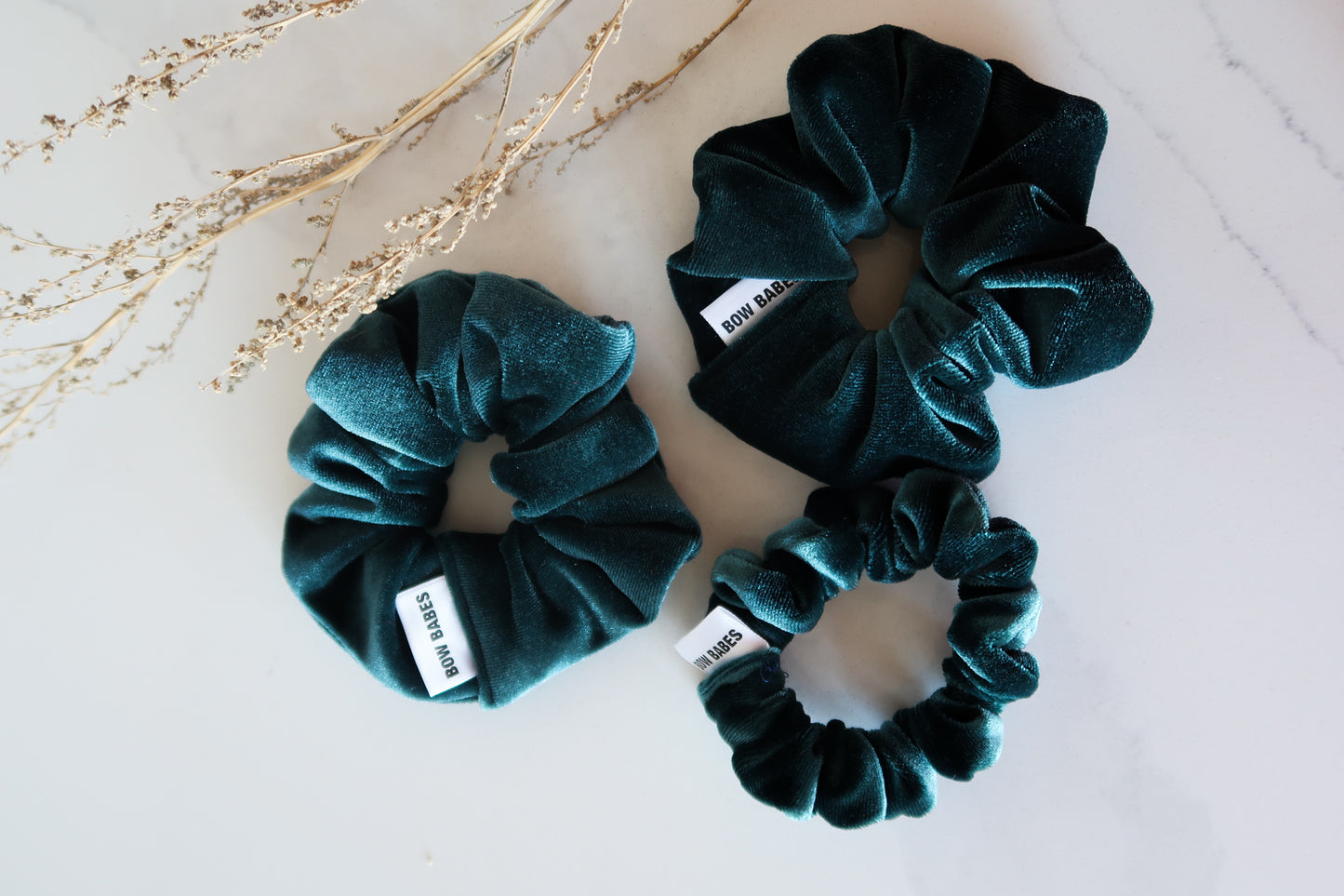 Emerald Green Velvet Everyday Scrunchie