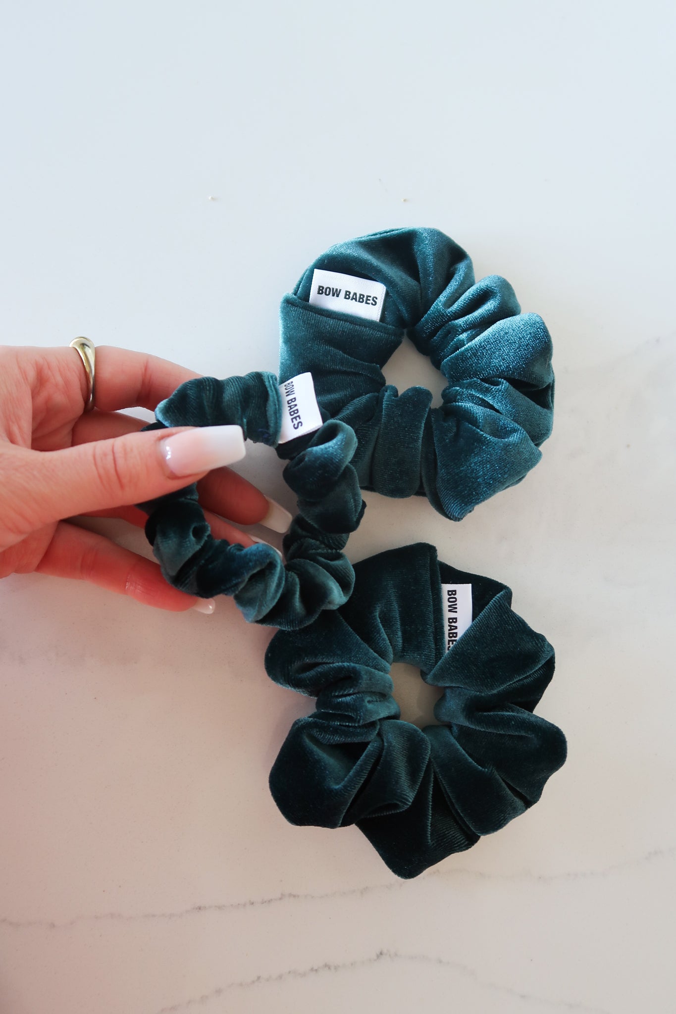 Emerald Green Velvet Everyday Scrunchie