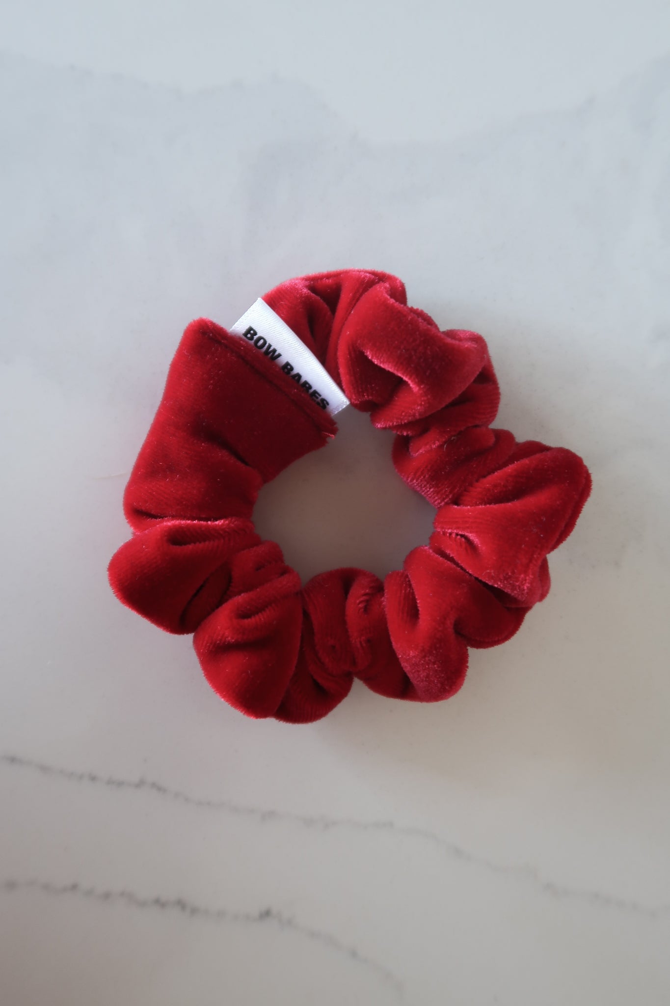 Ruby Red Velvet Mini Scrunchie