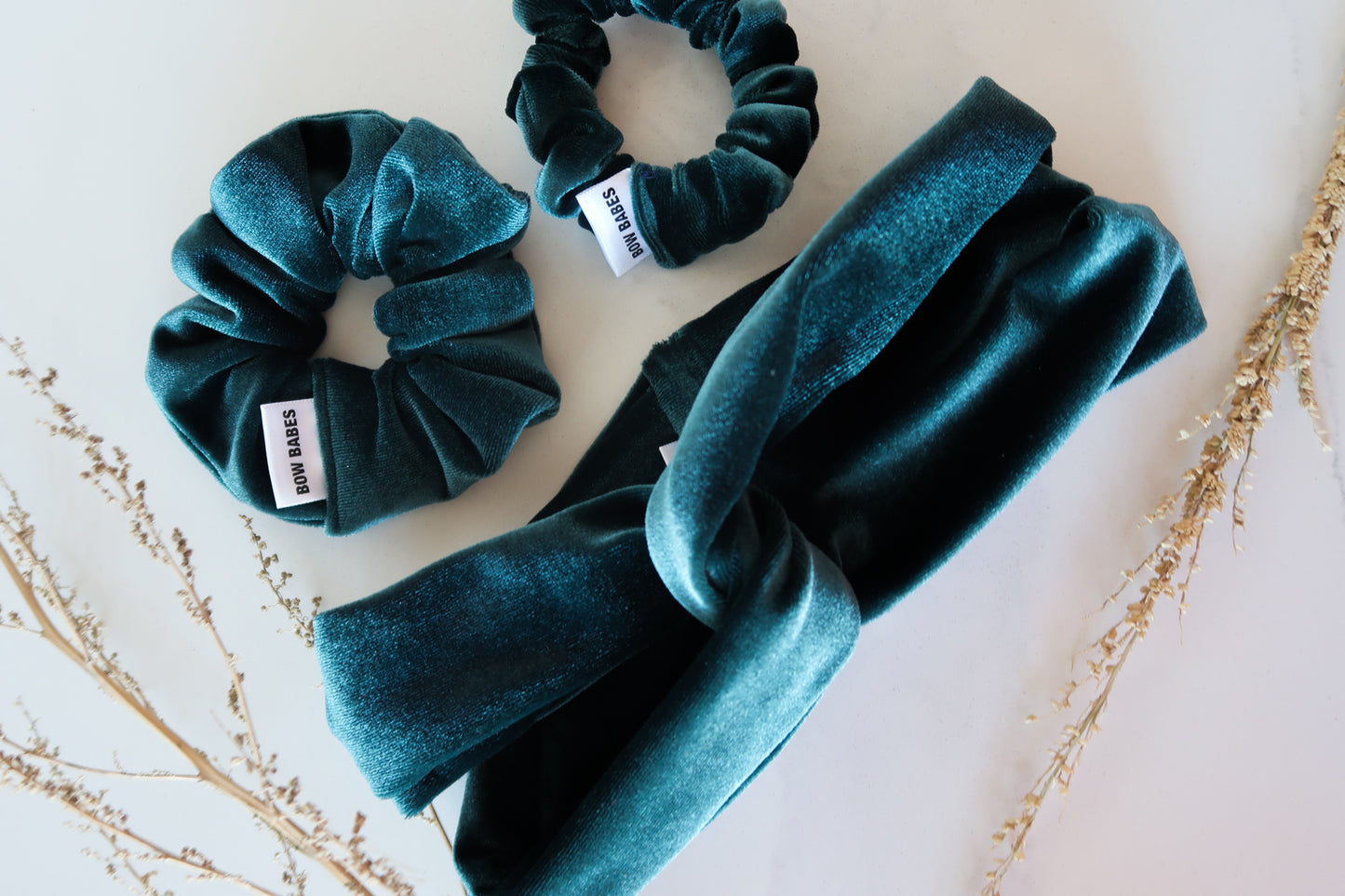 Emerald Green Velvet Everyday Scrunchie