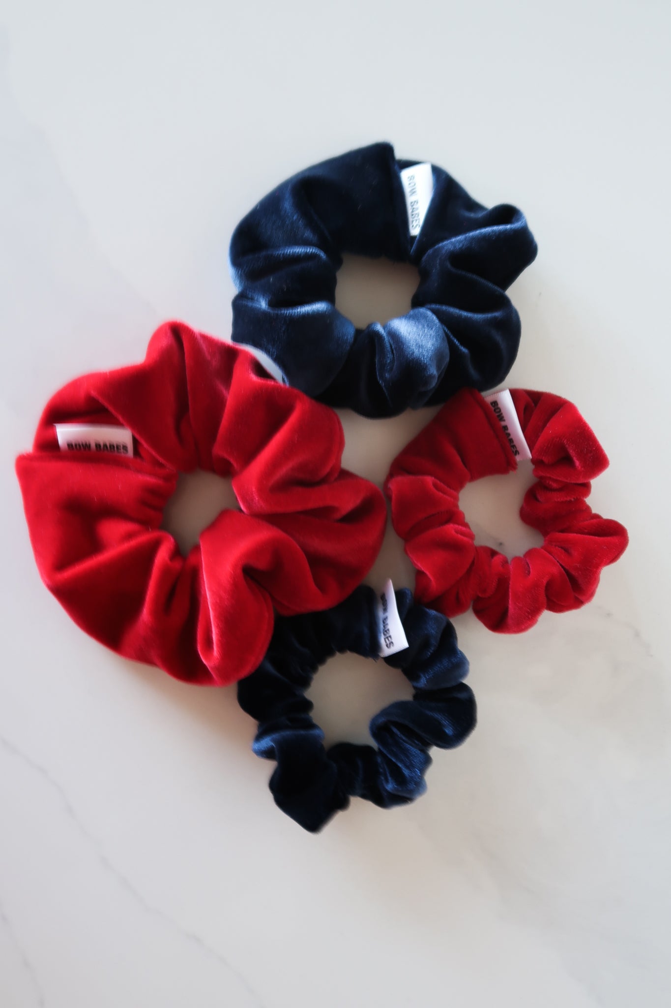 Ruby Red Velvet Mini Scrunchie