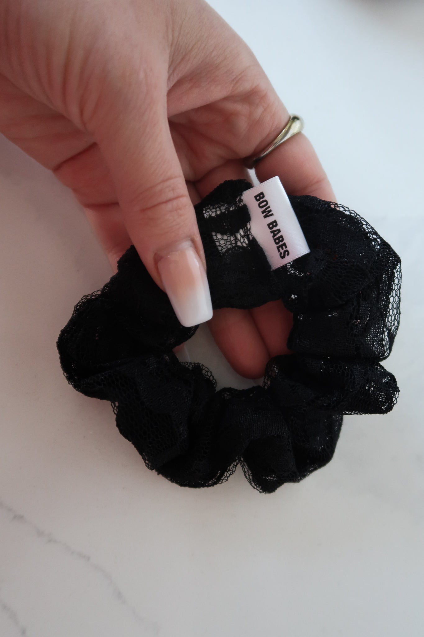 Black Lace Scrunchie