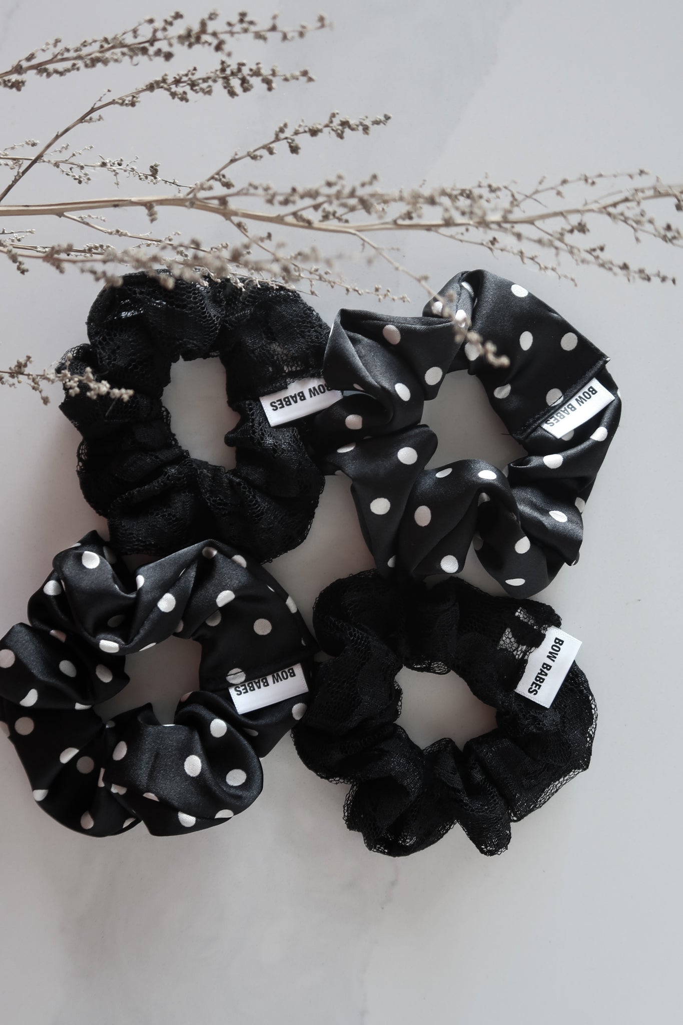 Black Lace Scrunchie