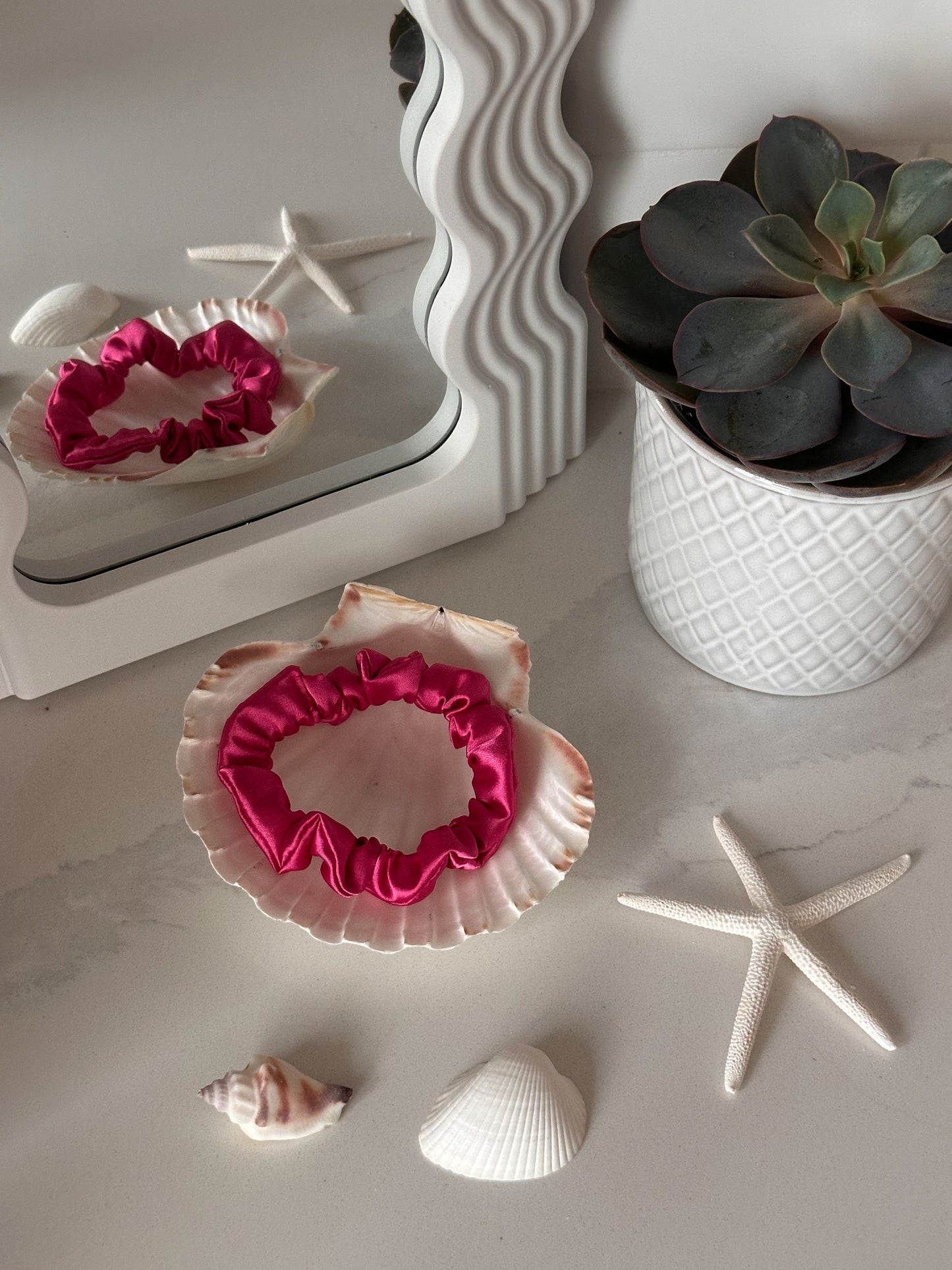 Watermelon Pink Mini Scrunchie