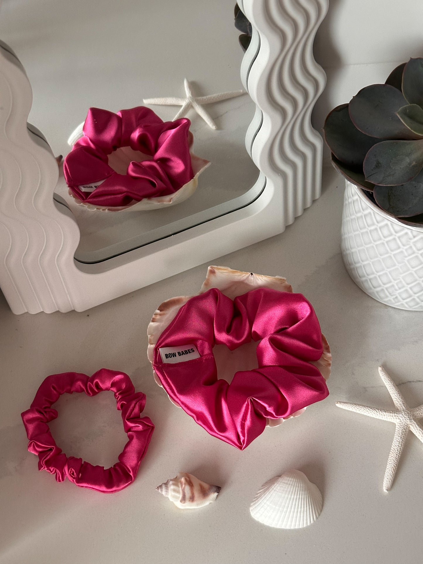 Magenta Pink Mini Scrunchie