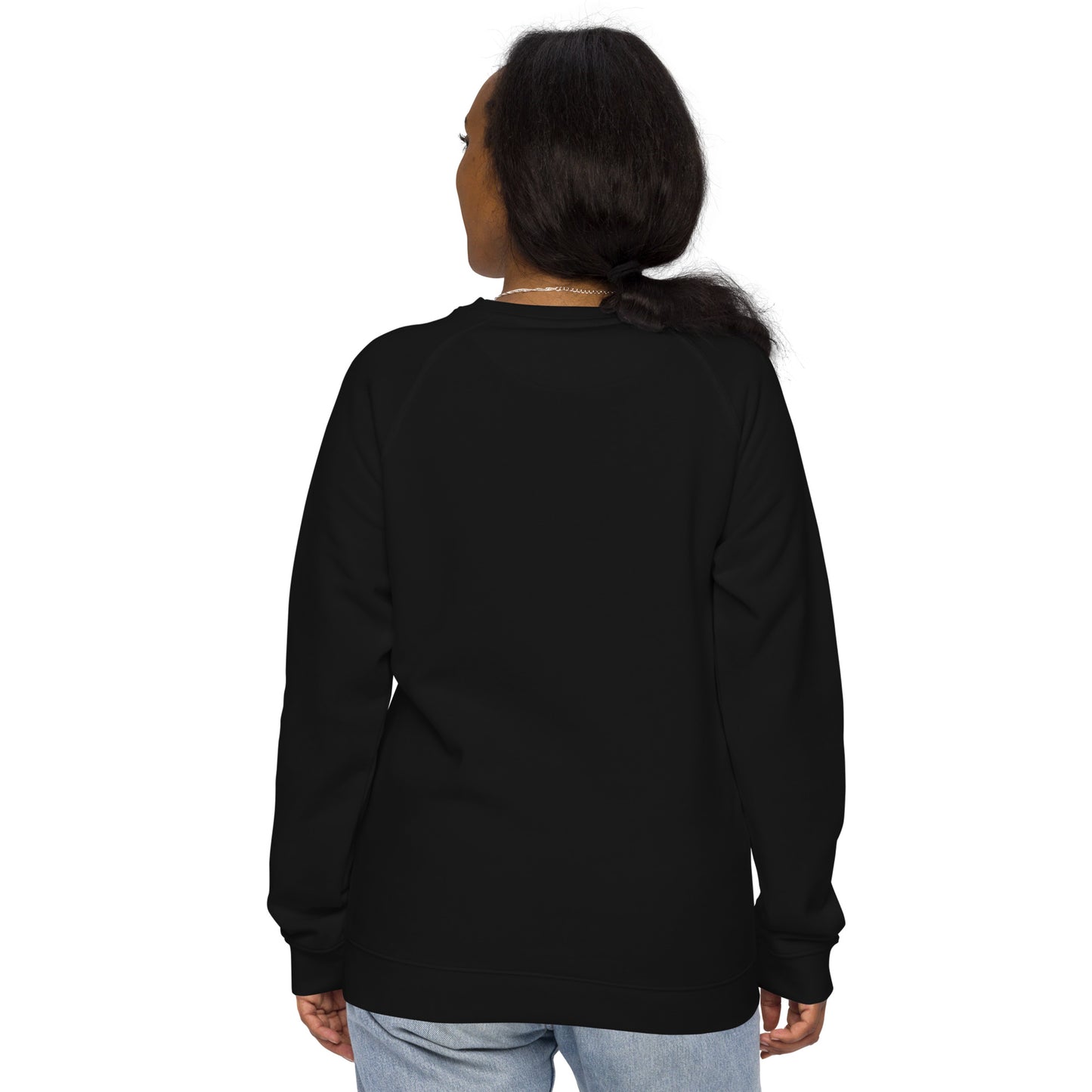 Stay Happy Club Unisex Organic Raglan Sweatshirt