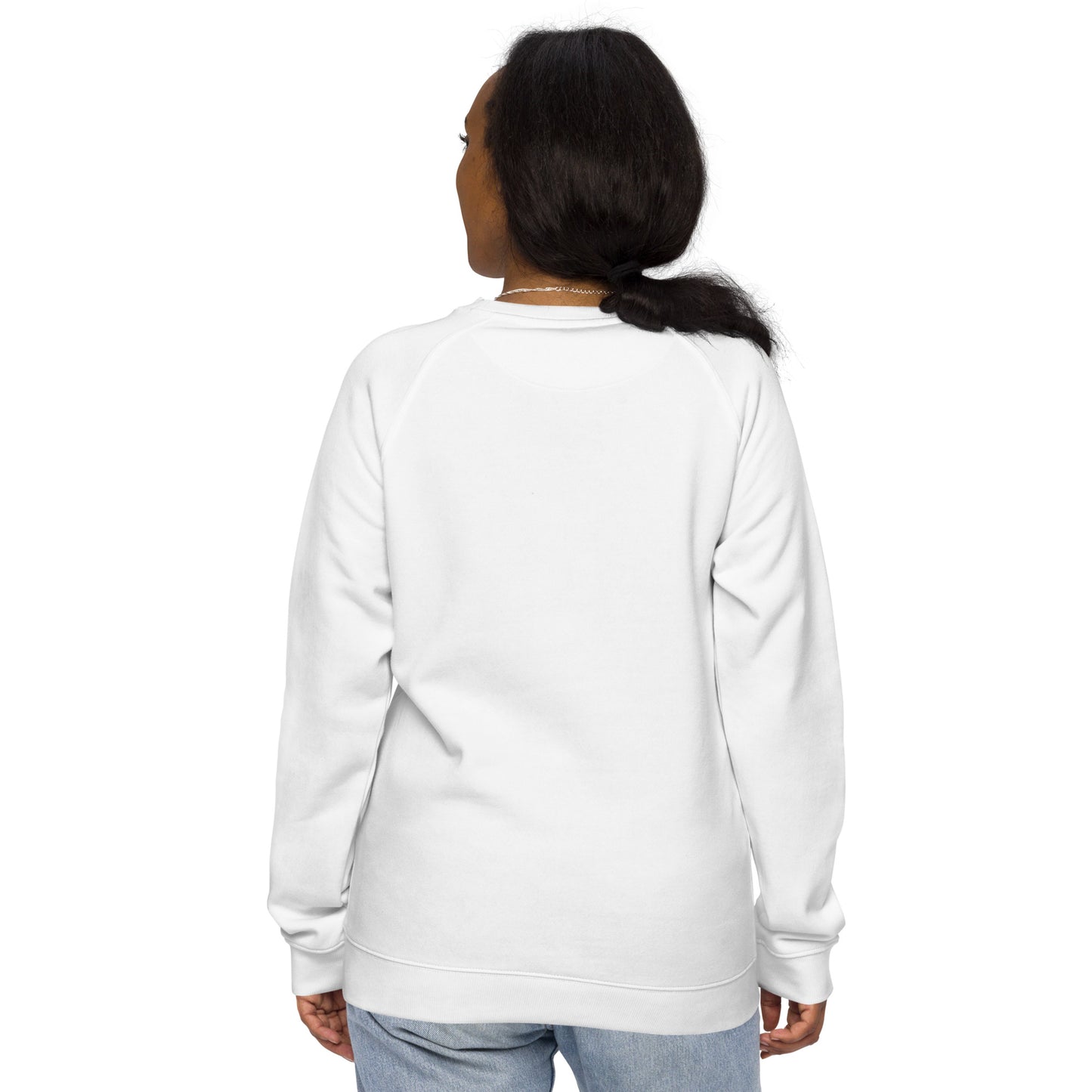 Stay Happy Club Unisex Organic Raglan Sweatshirt