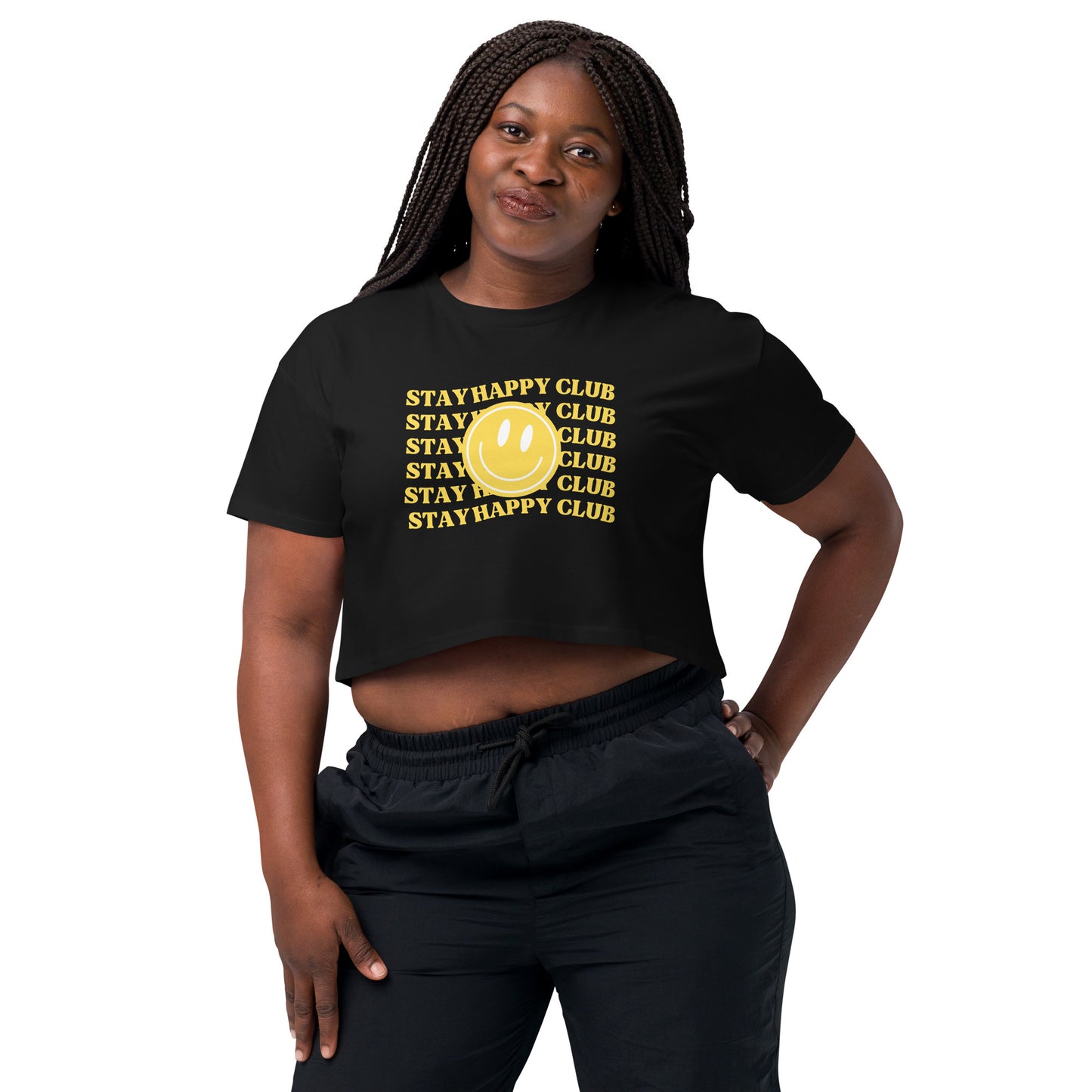 Stay Happy Club Crop Top