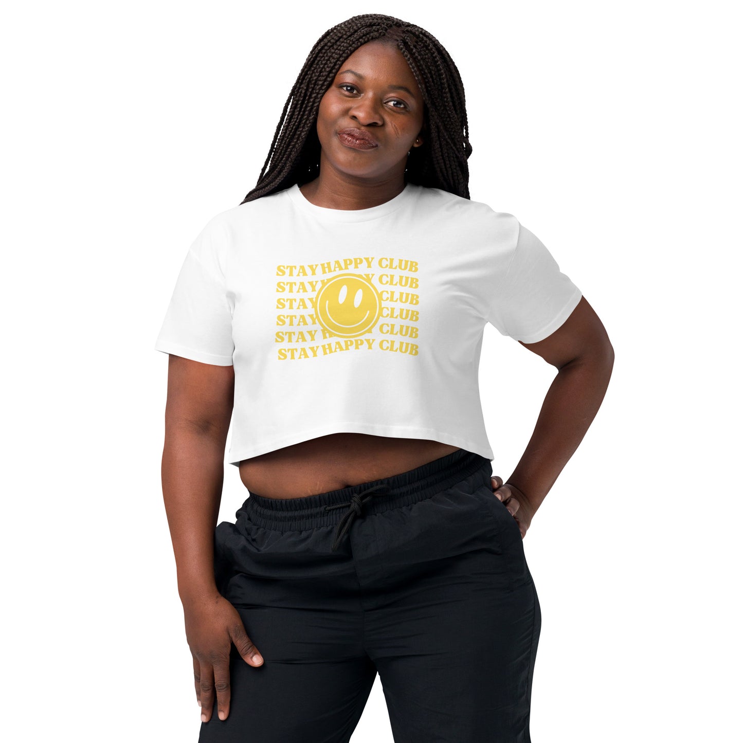 Stay Happy Club Crop Top