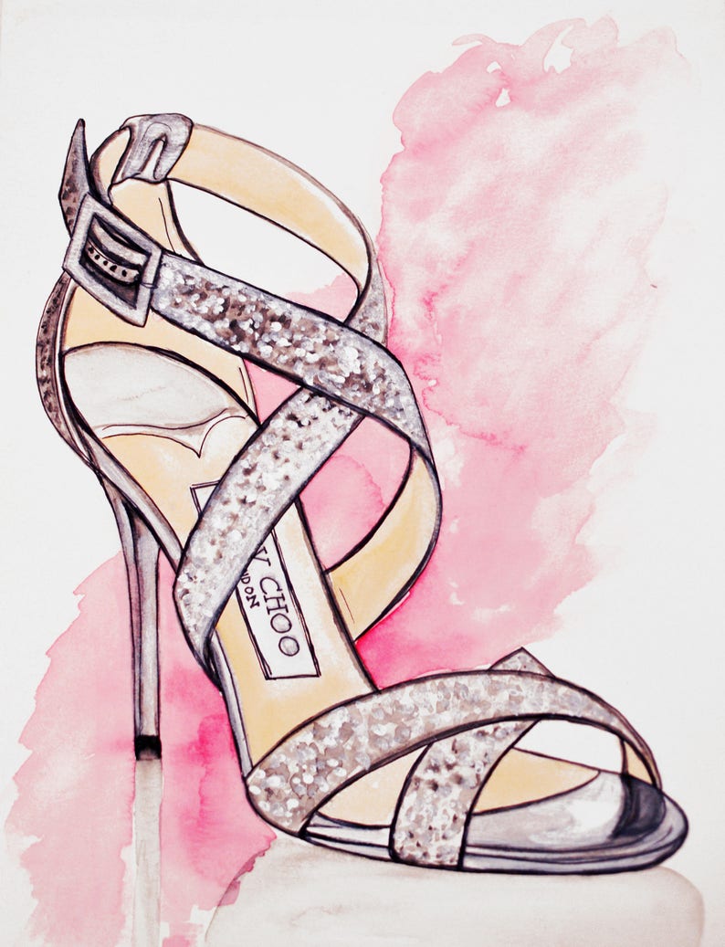 High Heel Fashion Print