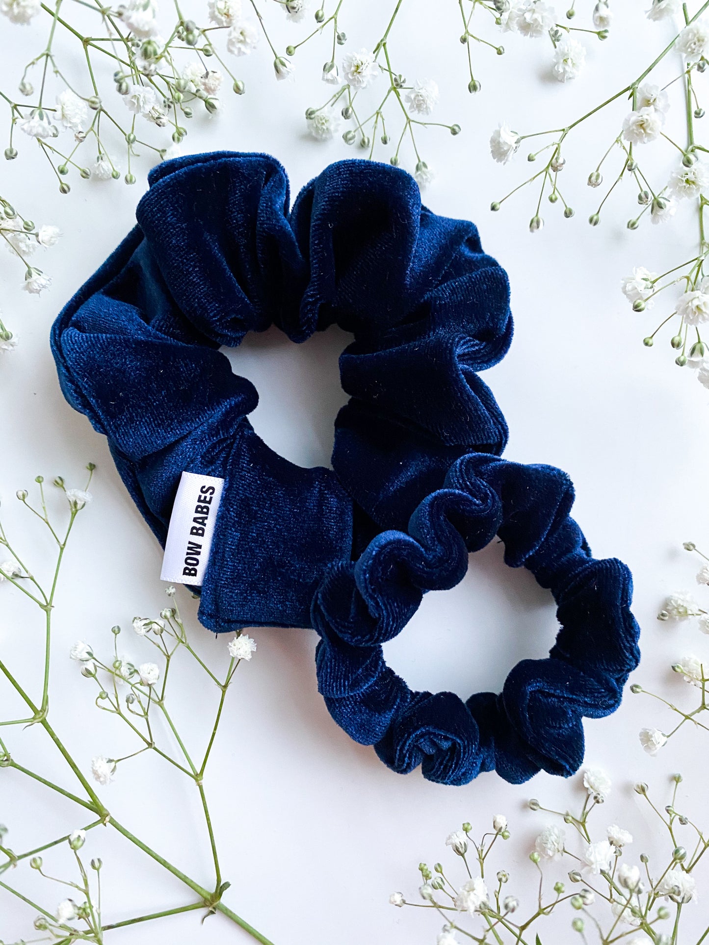 royal blue velvet everyday scrunchy