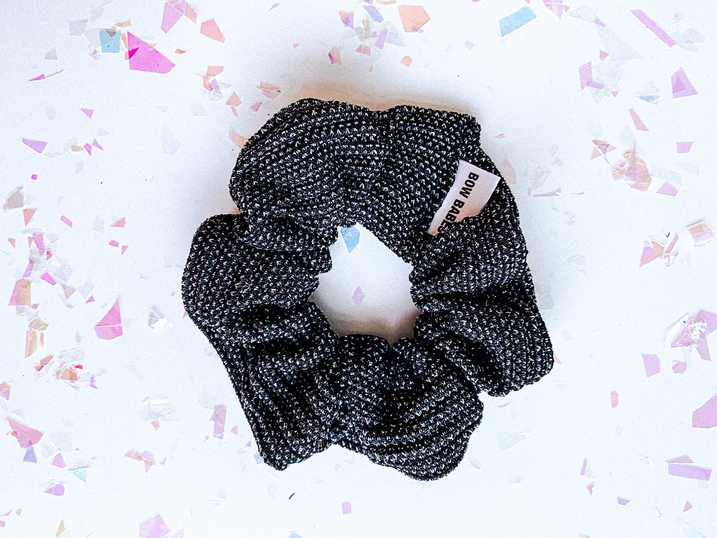 sparkly metallic everyday scrunchie