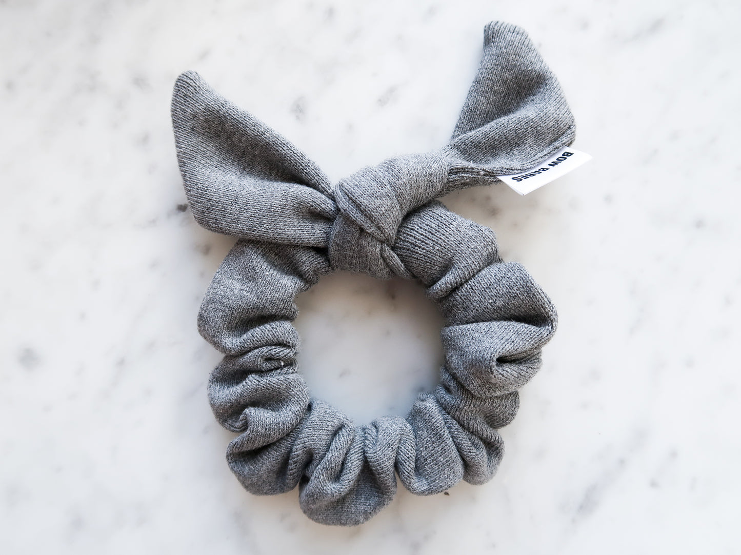 SALE - Grey Bow Scruchie