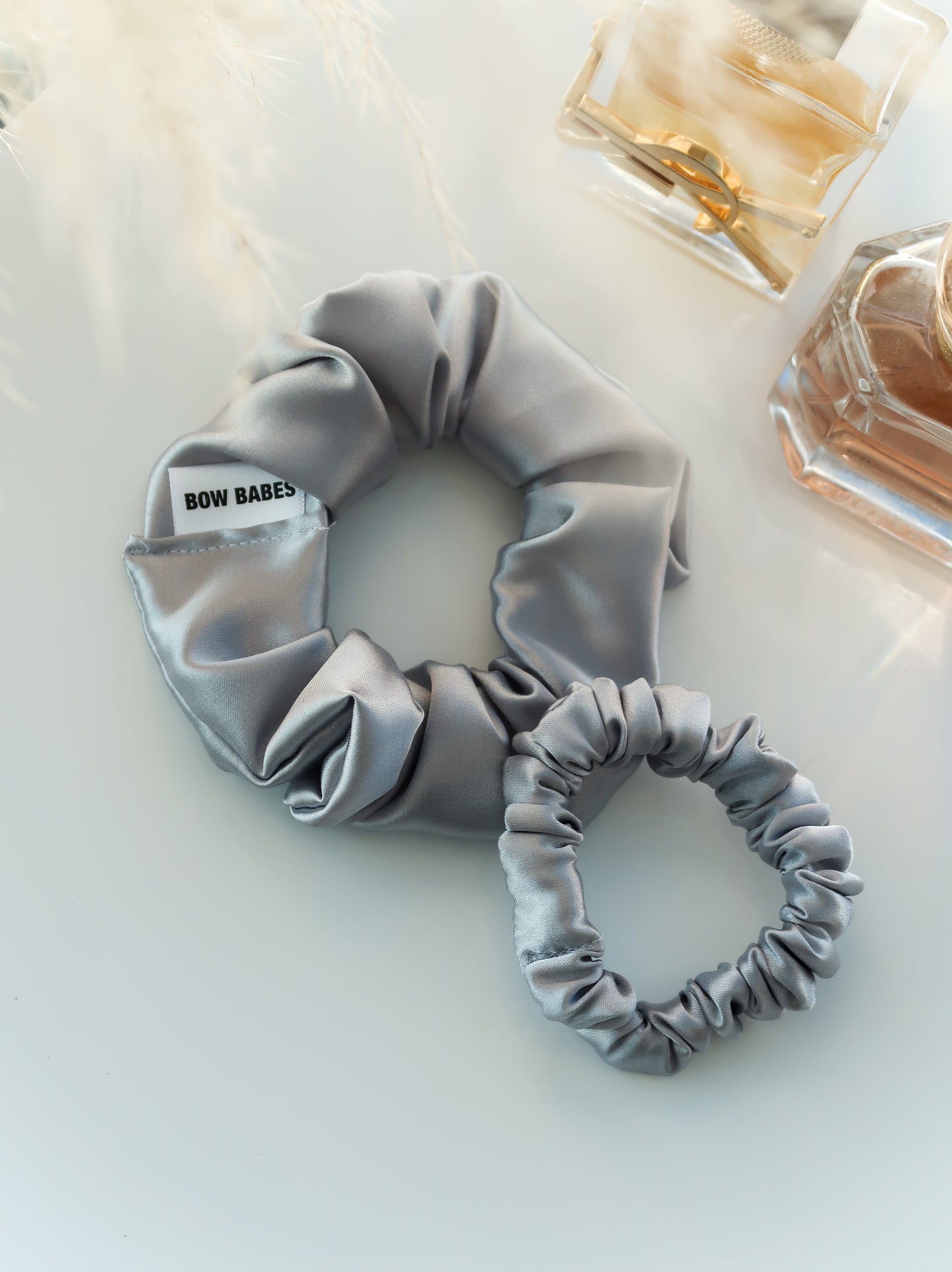 Mini Silver Scrunchie