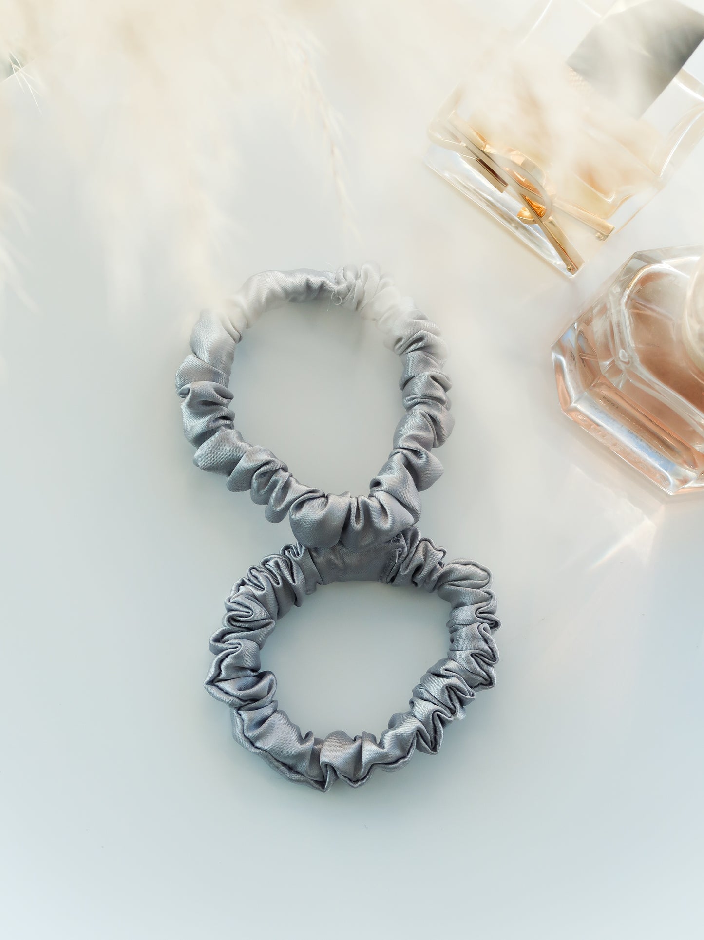 Mini Silver Scrunchie