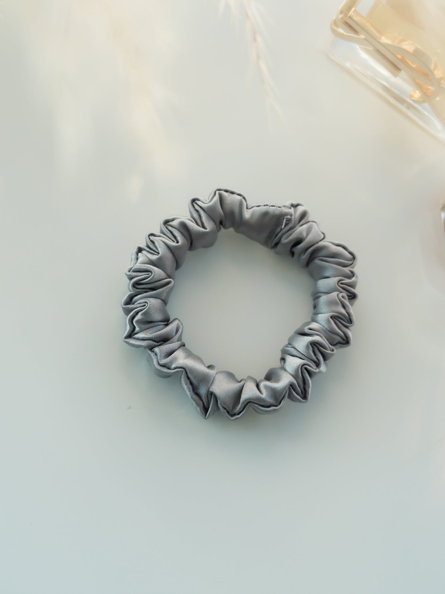 Mini Silver Scrunchie