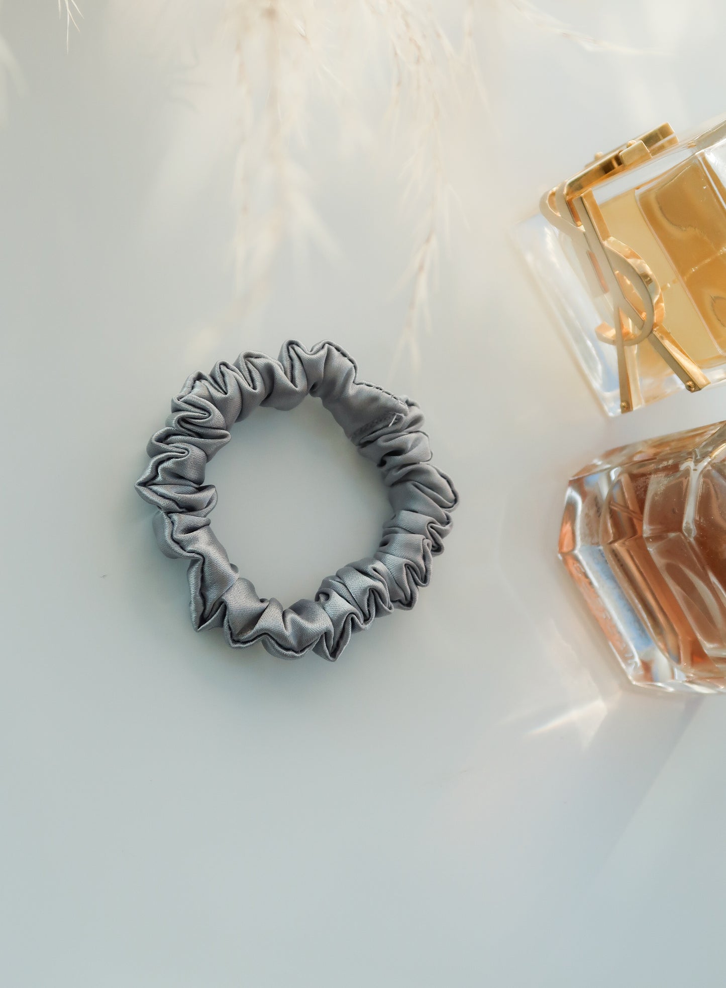 Mini Silver Scrunchie