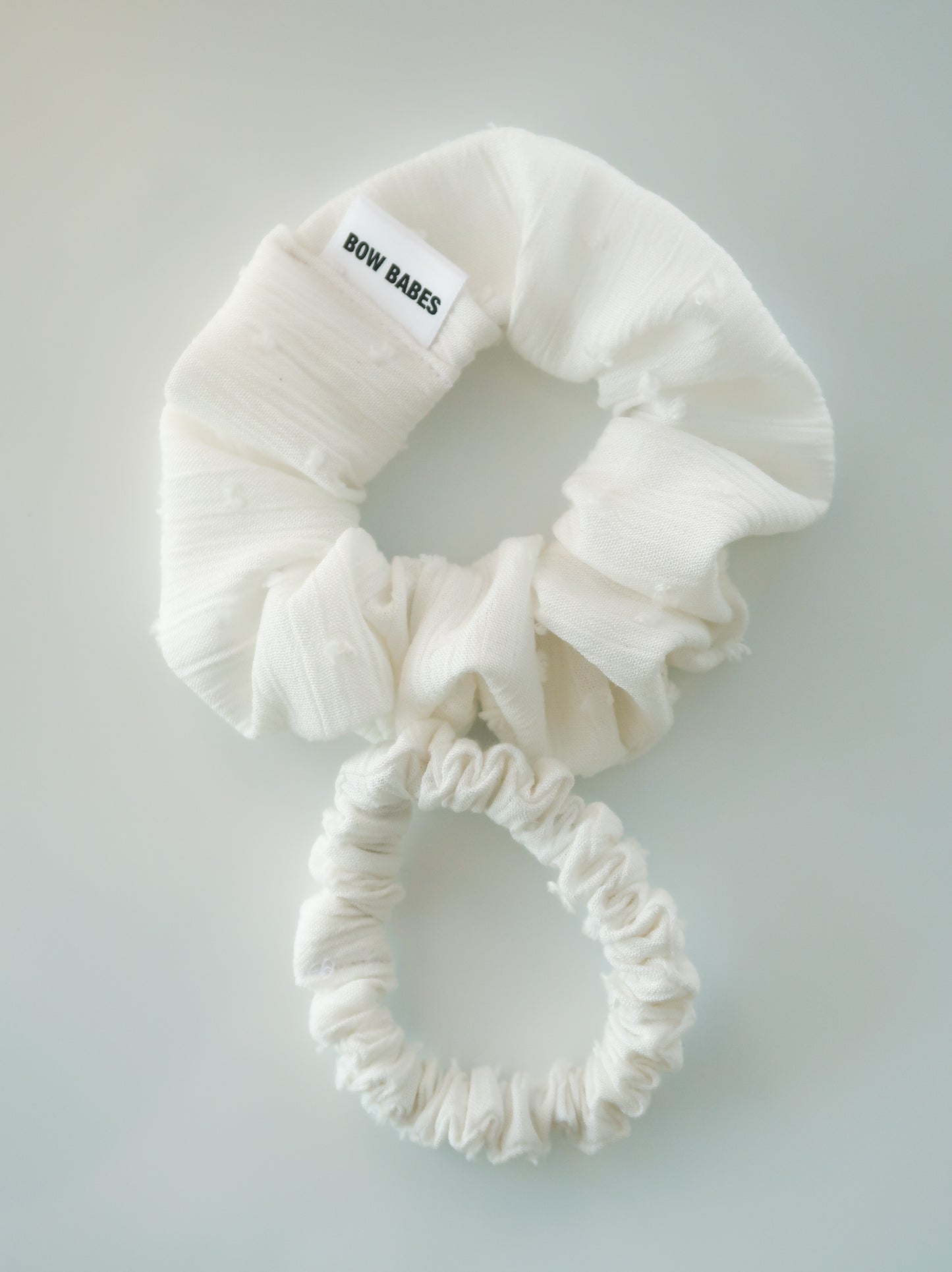 White Mini Scrunchie