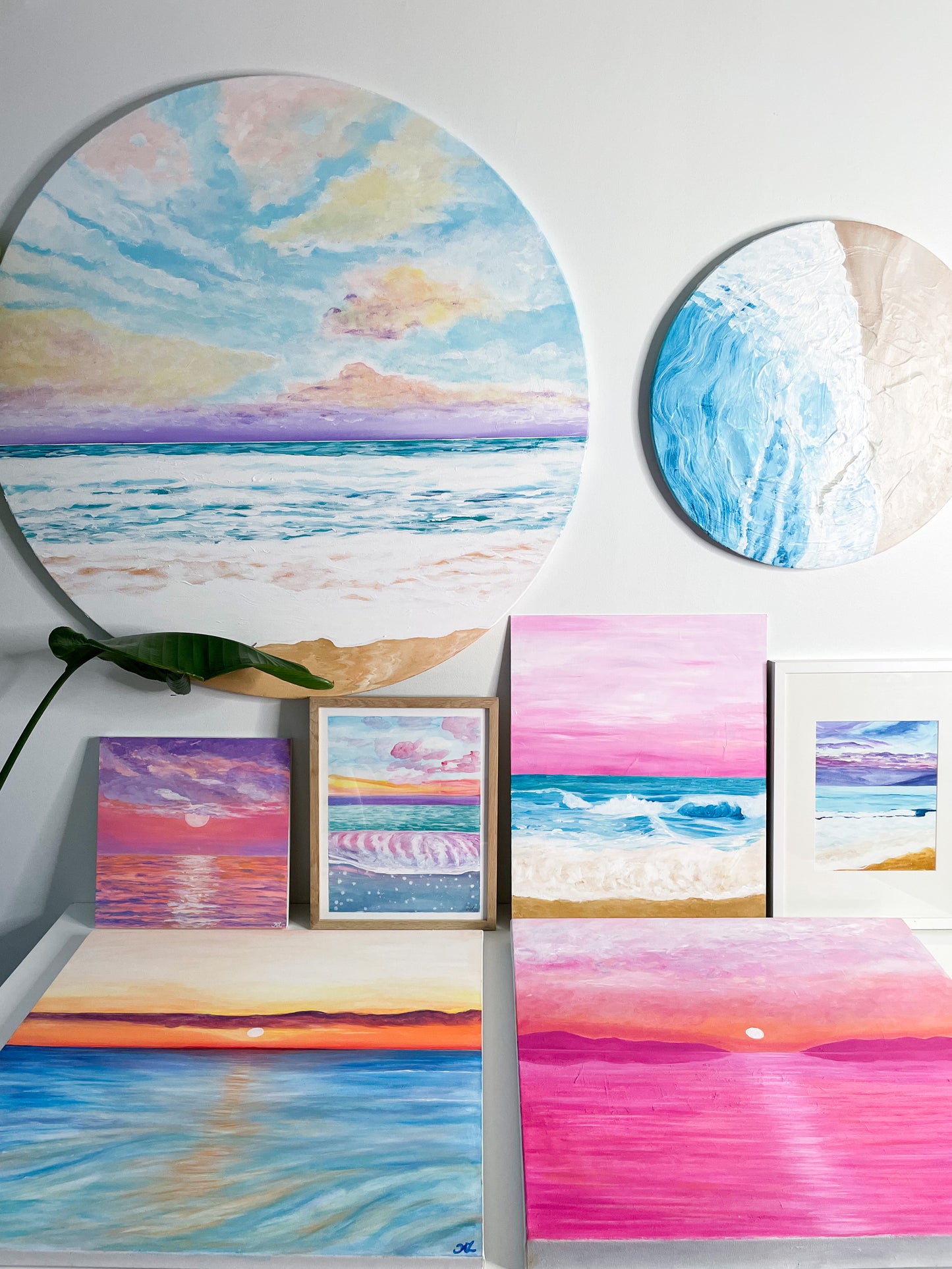 Pink Skies & Ocean Waves Print