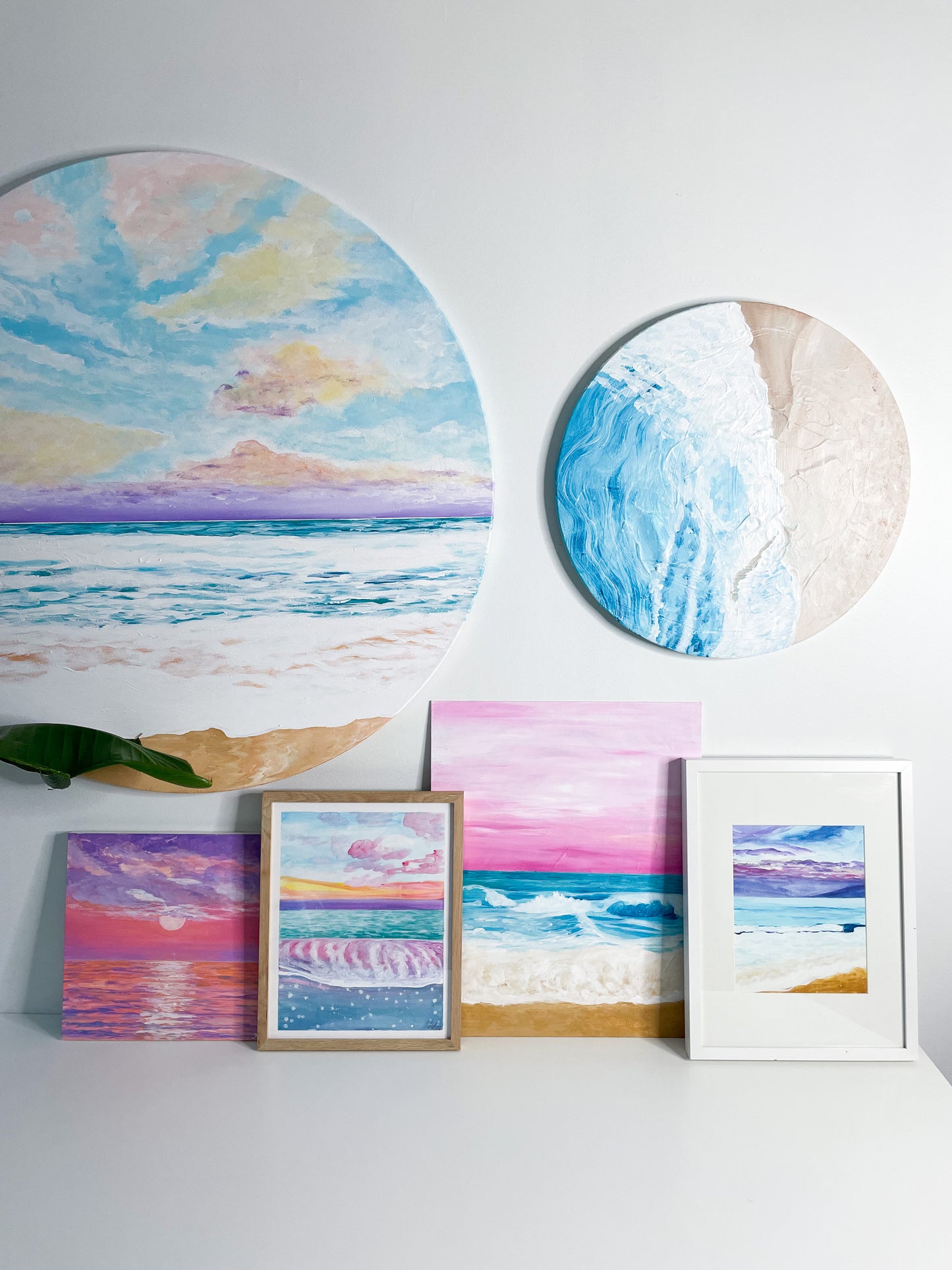 Pink Skies & Ocean Waves Print