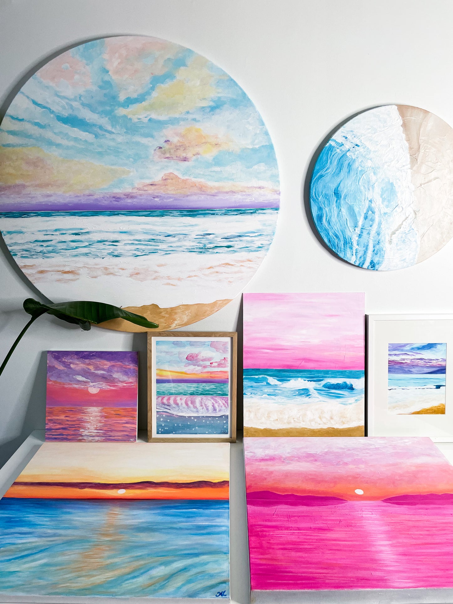 Pink Skies & Ocean Waves Print