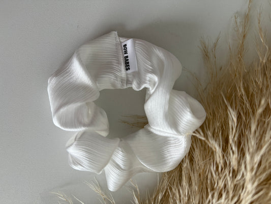 Seashell White Scrunchie