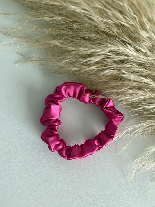 Magenta Pink Mini Scrunchie