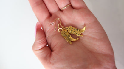 Handmade Gold Cowboy Boot Earrings – Western Dangle & Drop Jewelry for Cowgirl Style