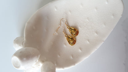 Gold Cowboy Hat Earrings – Handmade Western Dangle & Drop Jewelry Gift