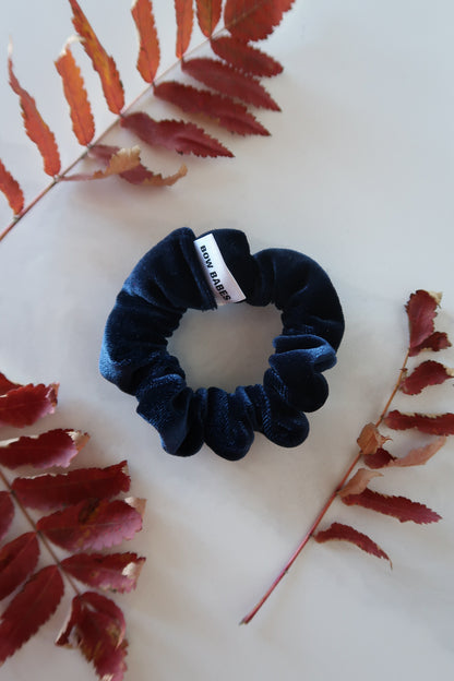 Royal Blue Velvet Mini Scrunchie