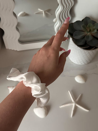 Seashell White Scrunchie