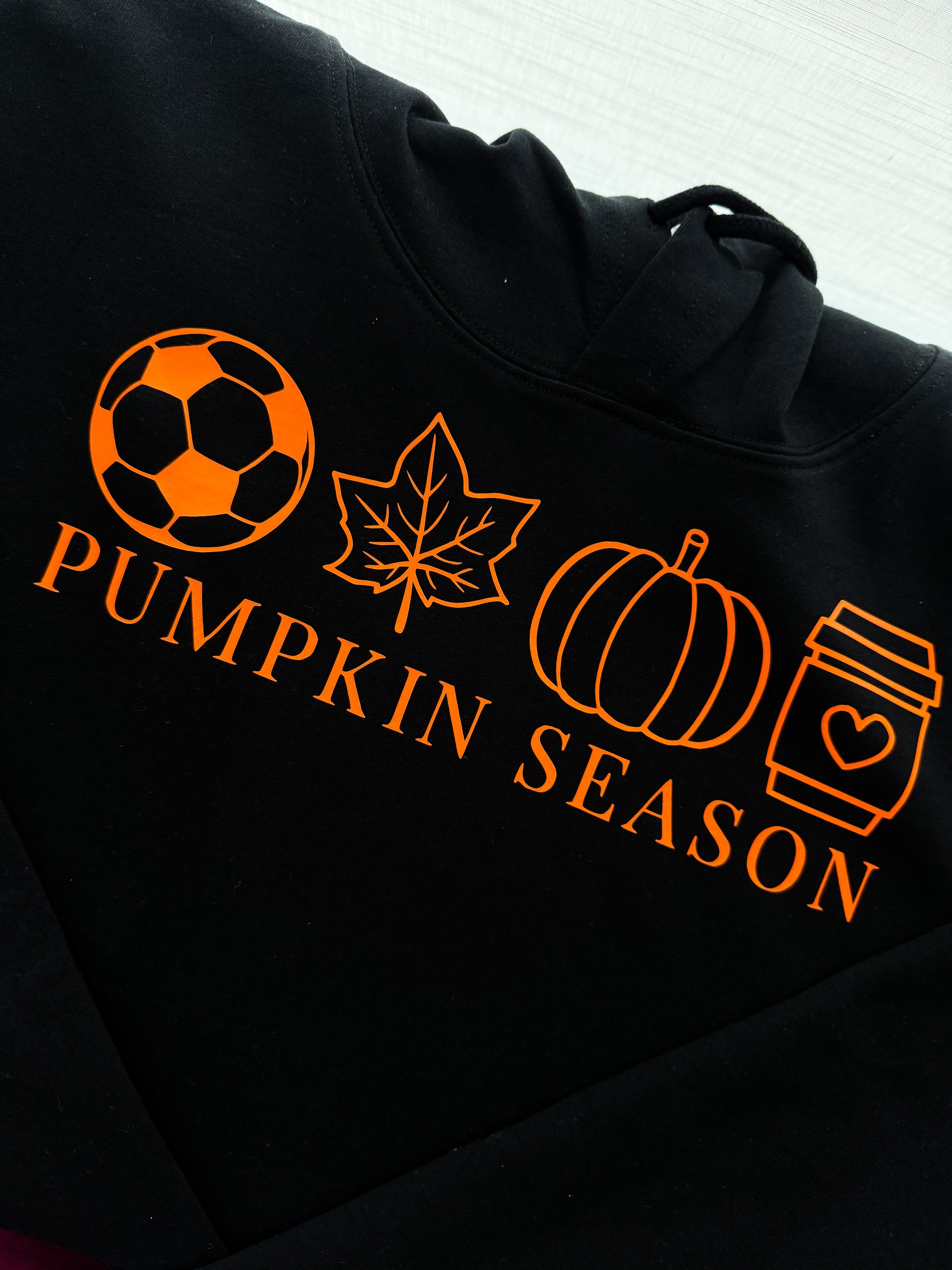 orange and black pumpkin season fall hoodie design