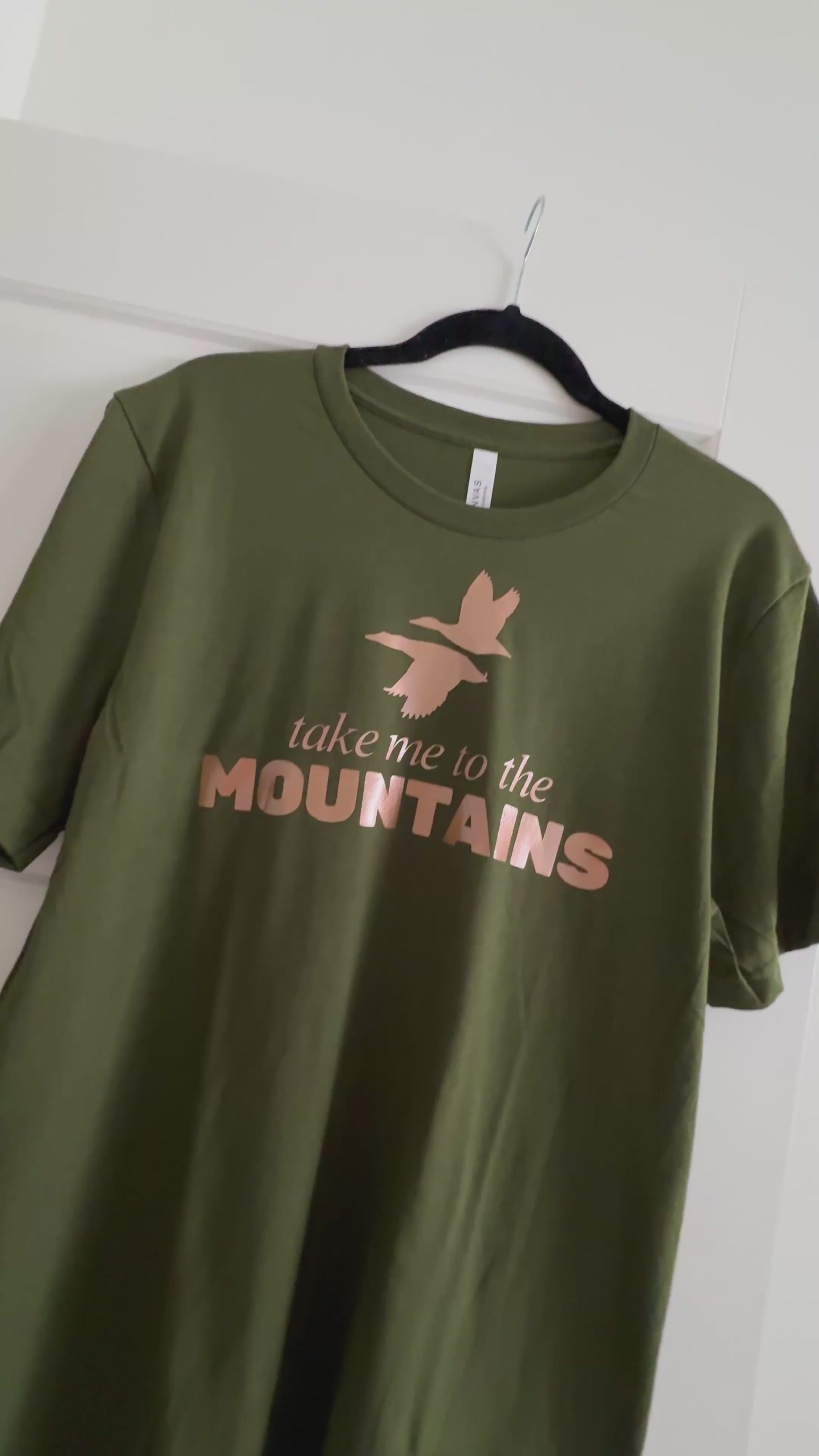 take me to the mountains green and gold video of t-shirt