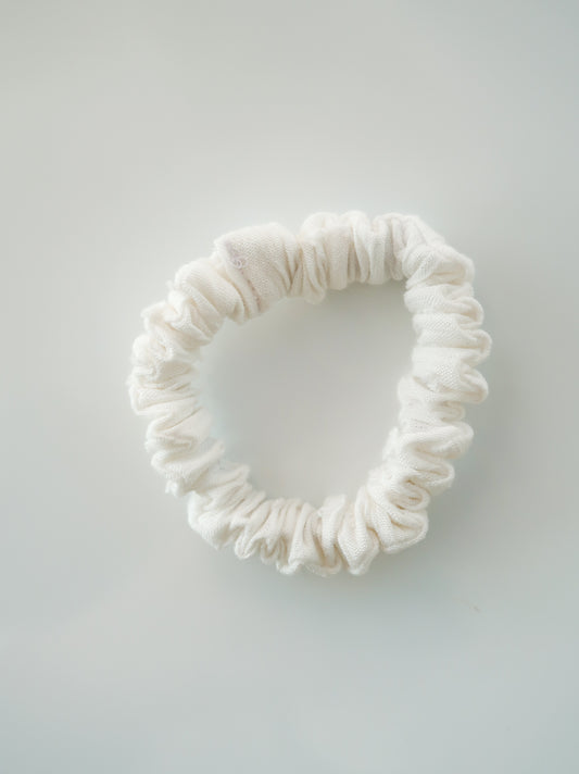 White Mini Scrunchie